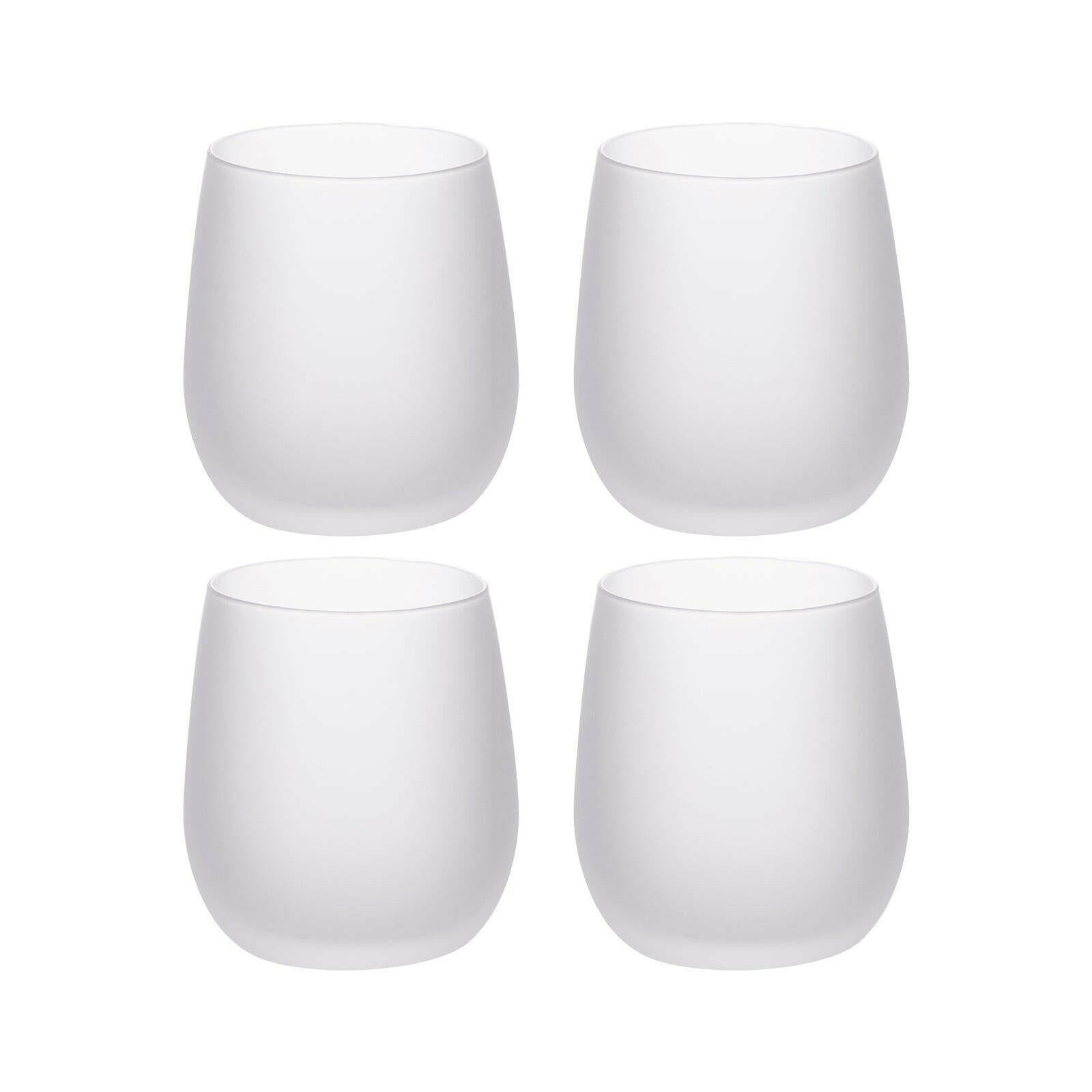 10 oz Frosted Stemless Glass 4-Pack – Sublimation-Ready Personalized Drinkware - Craft Express -