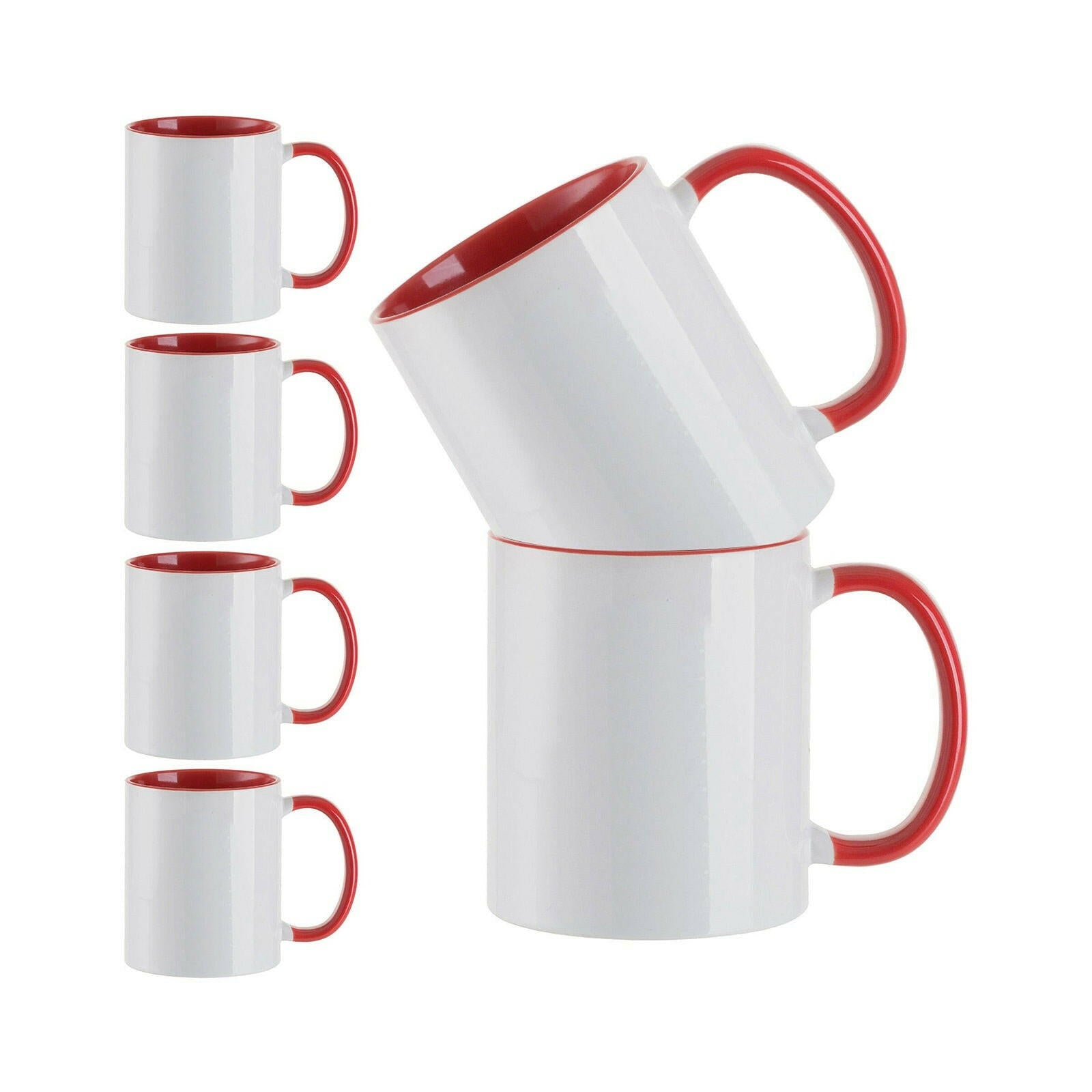 11 oz Ceramic Sublimation Mugs – 6-Pack Blank Mugs for Custom Designs - Craft Express - - 11 oz Ceramic Sublimation Mugs – 6-Pack Blank Mugs for Custom Designs - Craft Express -
