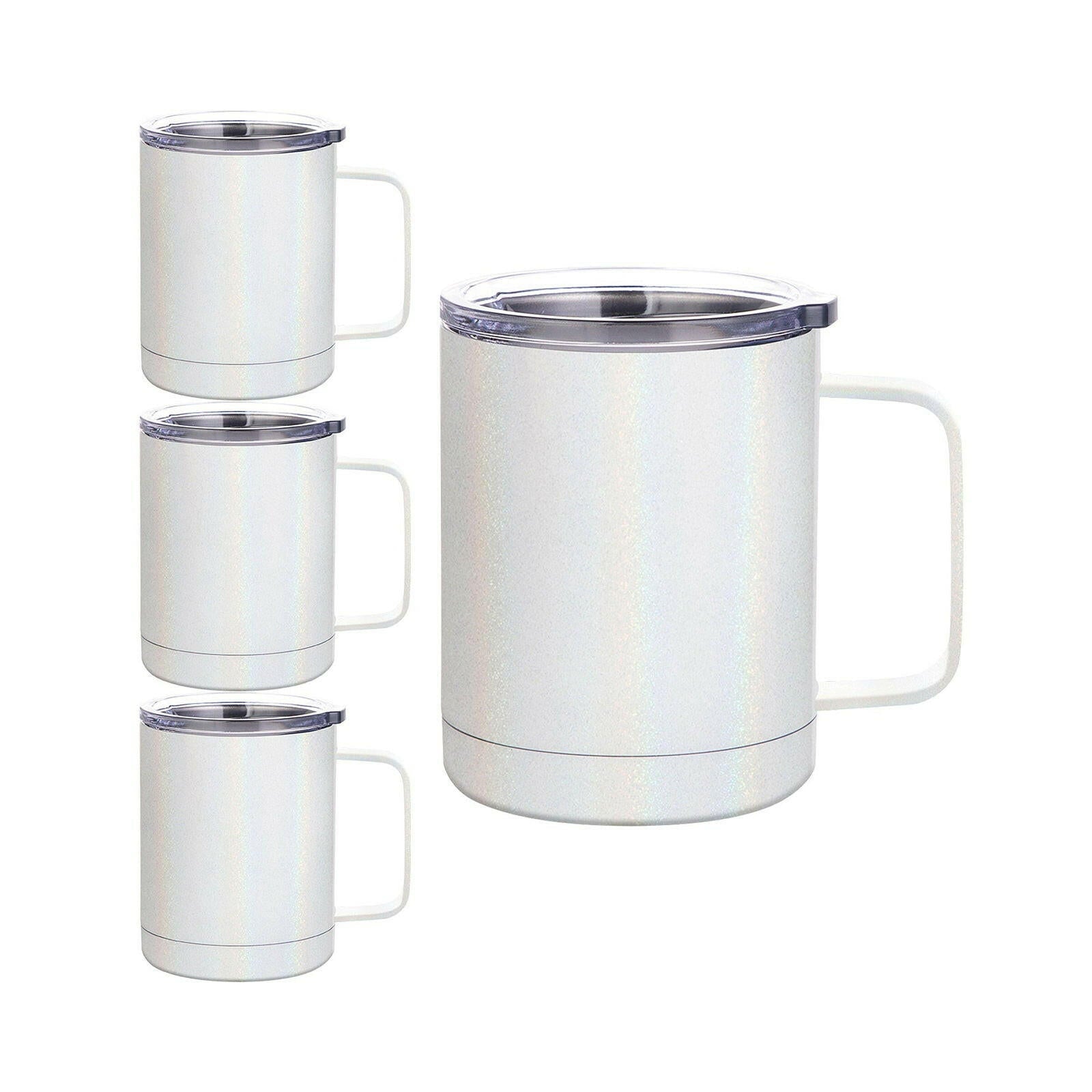 12 oz Stainless Steel Coffee Cups – 4-Pack White Sublimation-Ready Insulated Mugs - Craft Express -  - 12 oz Stainless Steel Coffee Cups – 4-Pack White Sublimation-Ready Insulated Mugs - Craft Express -
