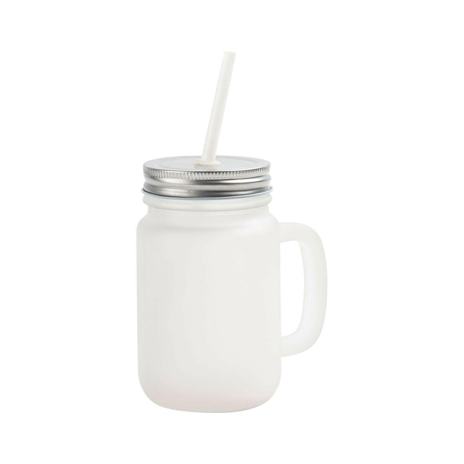 12oz Sublimation Frosted Mason Jars with Straws - 4 Pack - Craft Express - - 12oz Sublimation Frosted Mason Jars with Straws - 4 Pack - Craft Express -