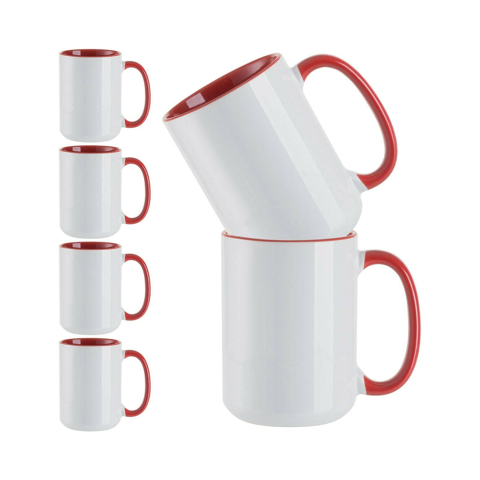 15oz Ceramic Sublimation Mugs - 6 Pack - Craft Express -  - 15oz Ceramic Sublimation Mugs - 6 Pack - Craft Express -