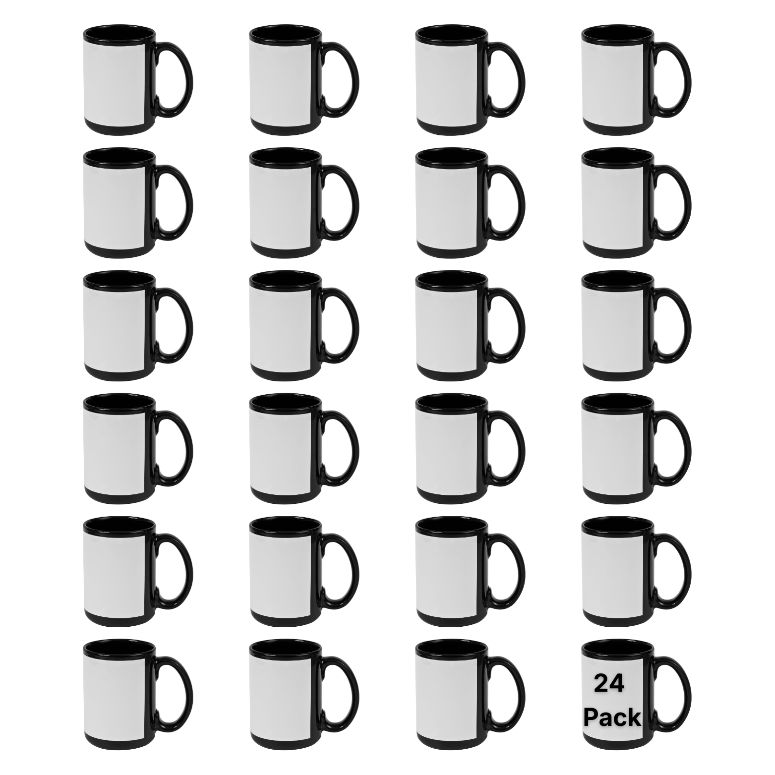 Craft Express 15oz Black Sublimation Mug with White Patch