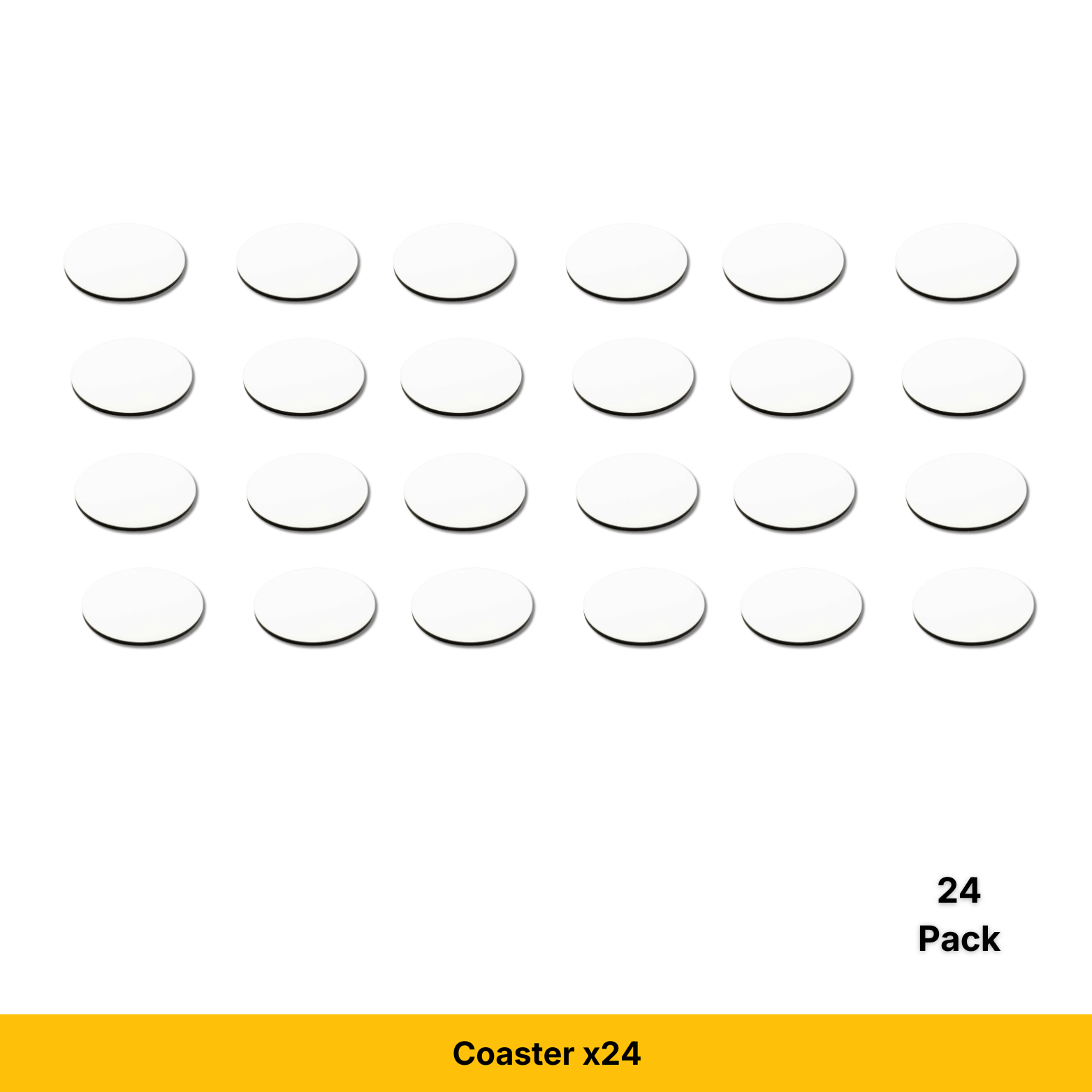 Craft Express White Round Coasters, Sublimation Hardboard Blanks