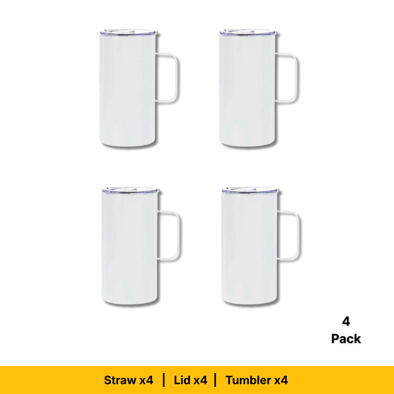 Craft Express 20oz Stainless Steel Sublimation Handled Mugs with Slide Lids