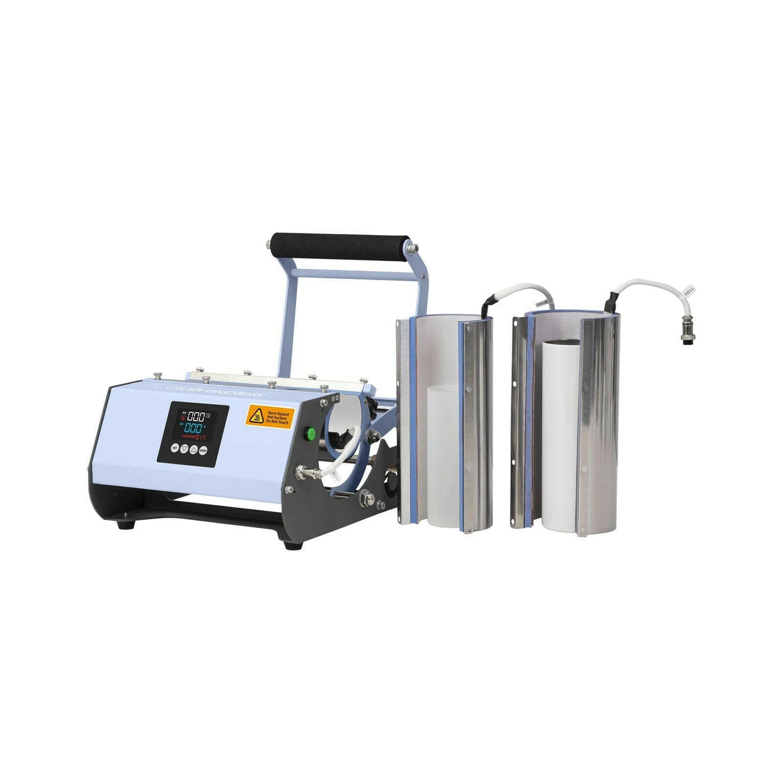 Craft Express 2-in-1 Blue Elite Pro Max Tumbler Heat Press – For 20oz & 30oz Tumblers.