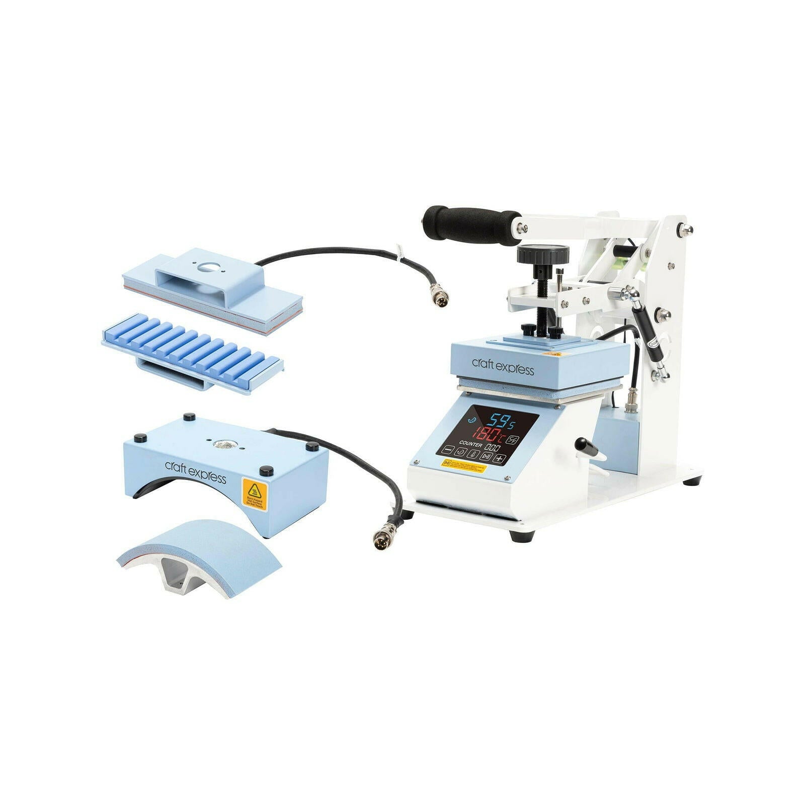 Craft Express 3-in-1 Heat Press – For Mugs, Tumblers & Flat Sublimation Projects.