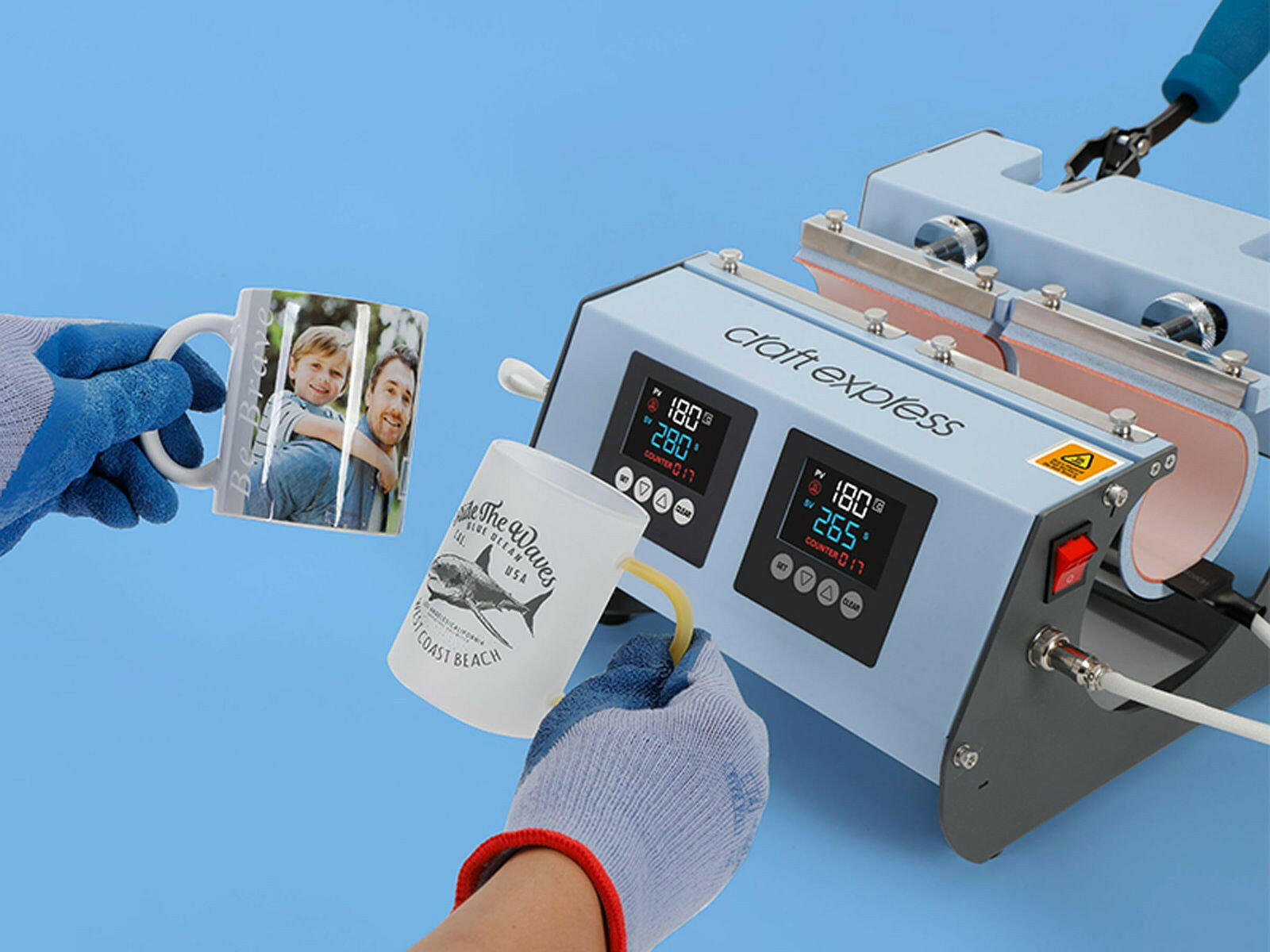 Craft Express 3-in-1 Two Station Mug Press Press.