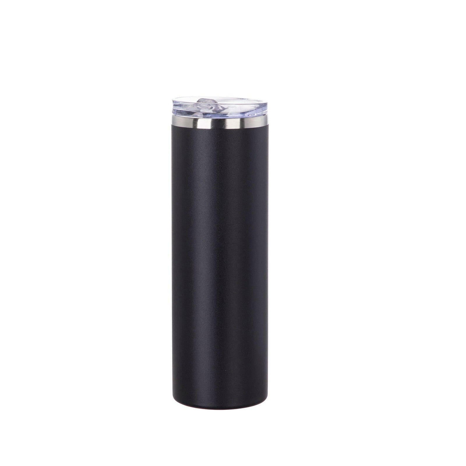 Craft Express 6 Pack Powder Coated Stainless Steel Tumblers with Straw & Lid.