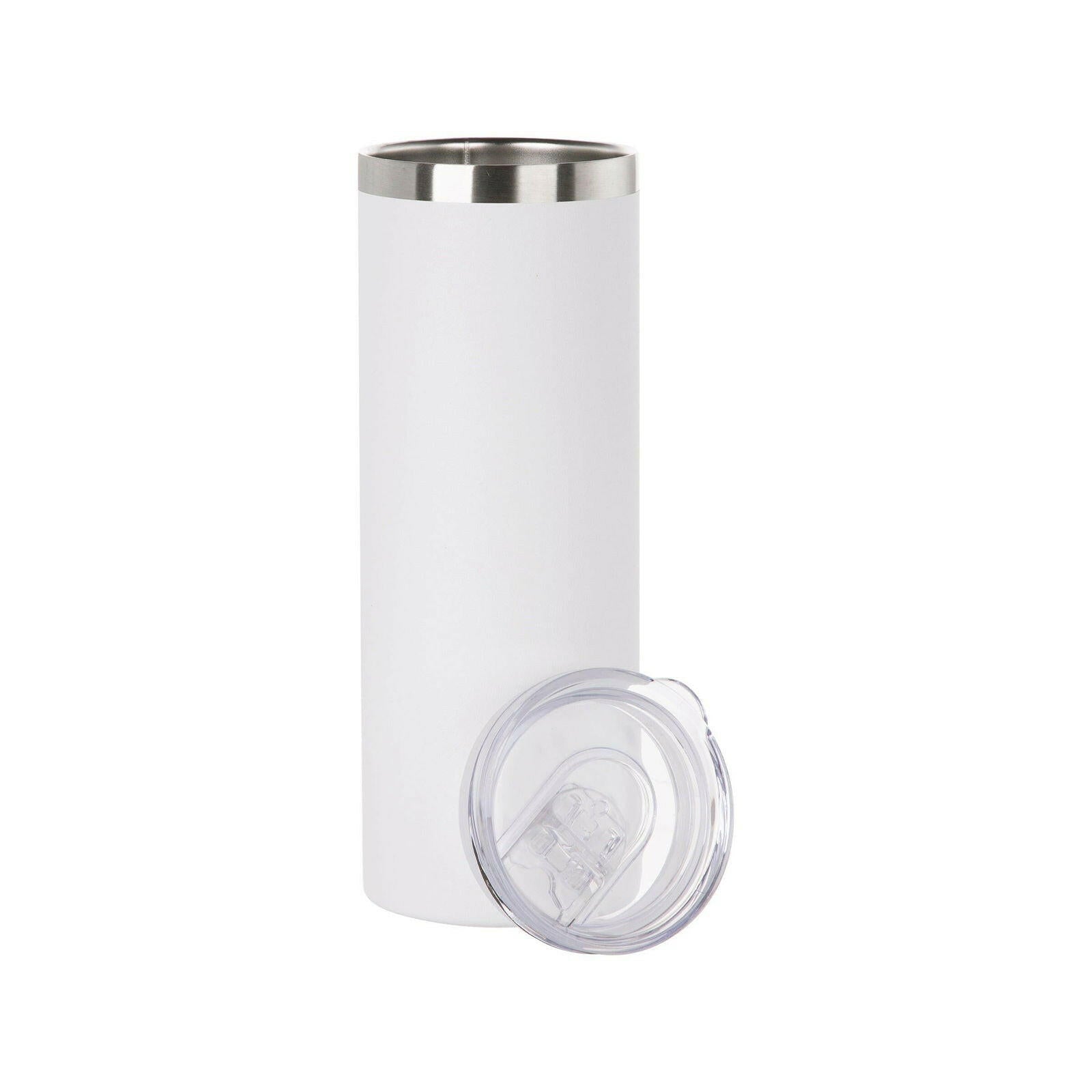 Craft Express 6 Pack Powder Coated Stainless Steel Tumblers with Straw & Lid.