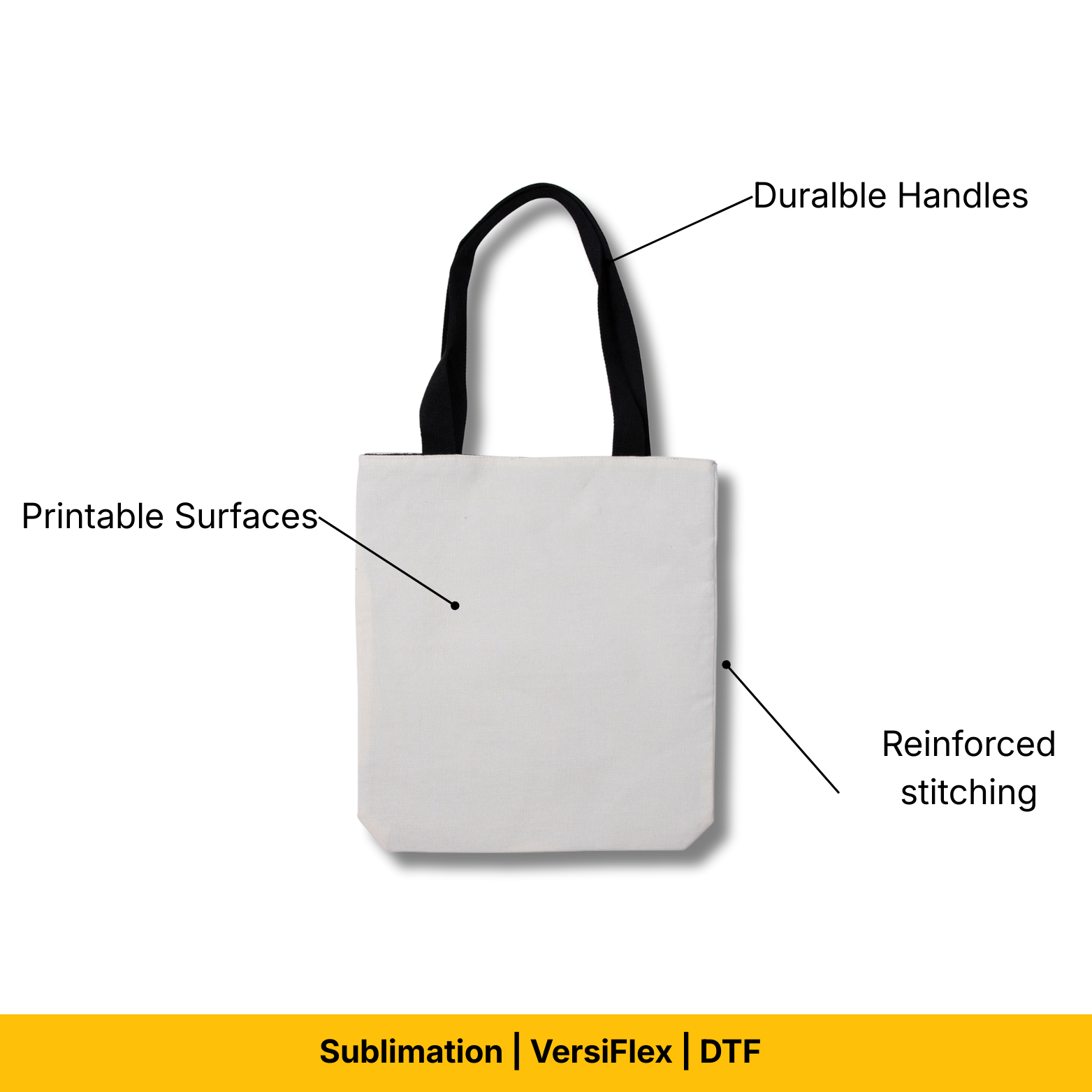 Craft Express Linen Sublimation Tote Bags – 15"x16"