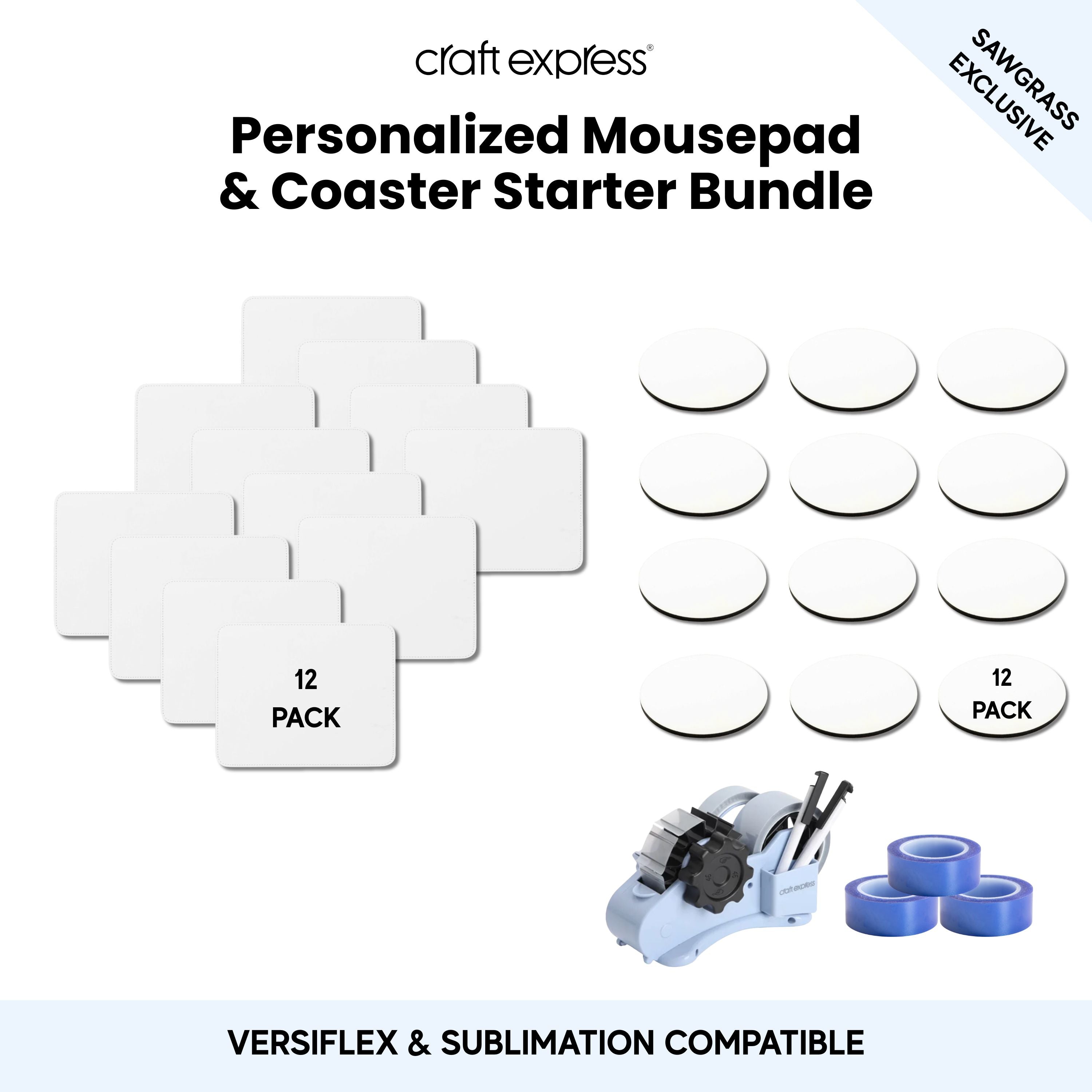 Craft Express Personalized Mousepad & Coaster Starter Bundle | Sawgrass Exclusive