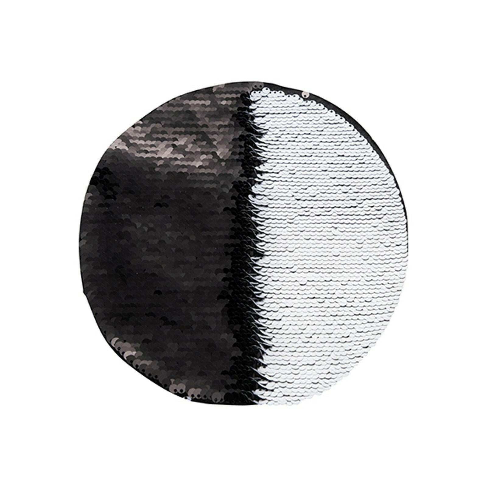 Craft Express 2 Pack 7" Round Sequin Sublimation Patches.
