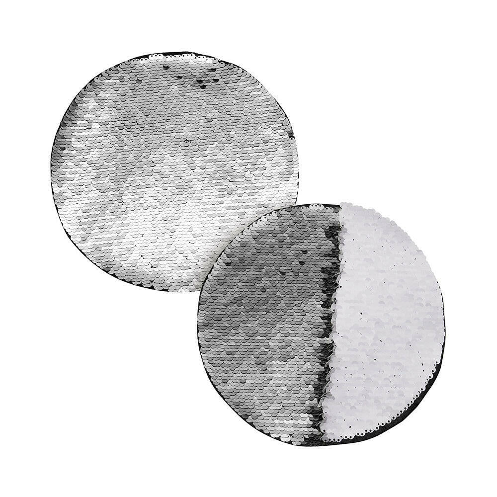 Craft Express 2 Pack 7" Round Sequin Sublimation Patches.