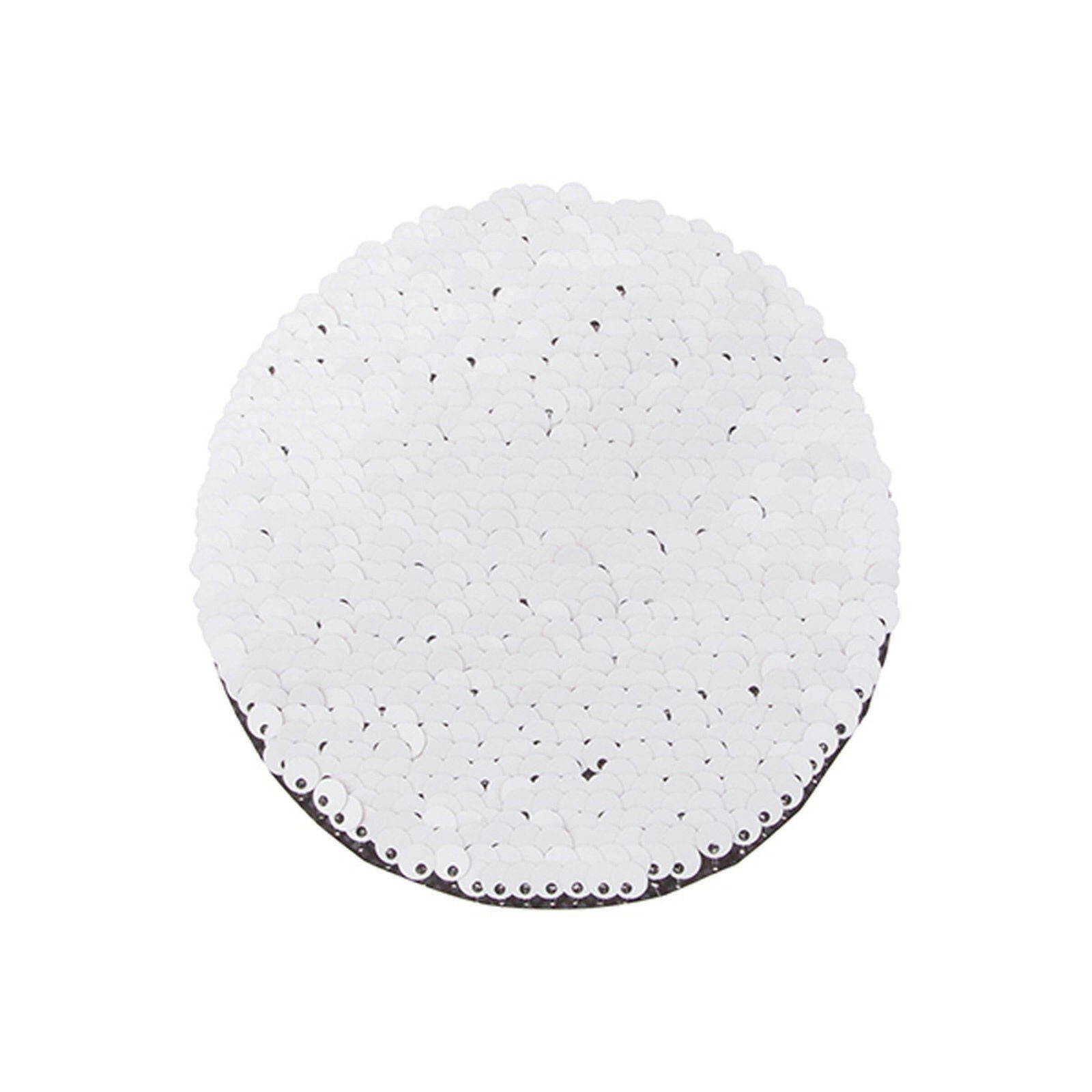 Craft Express 2 Pack 7" Round Sequin Sublimation Patches.