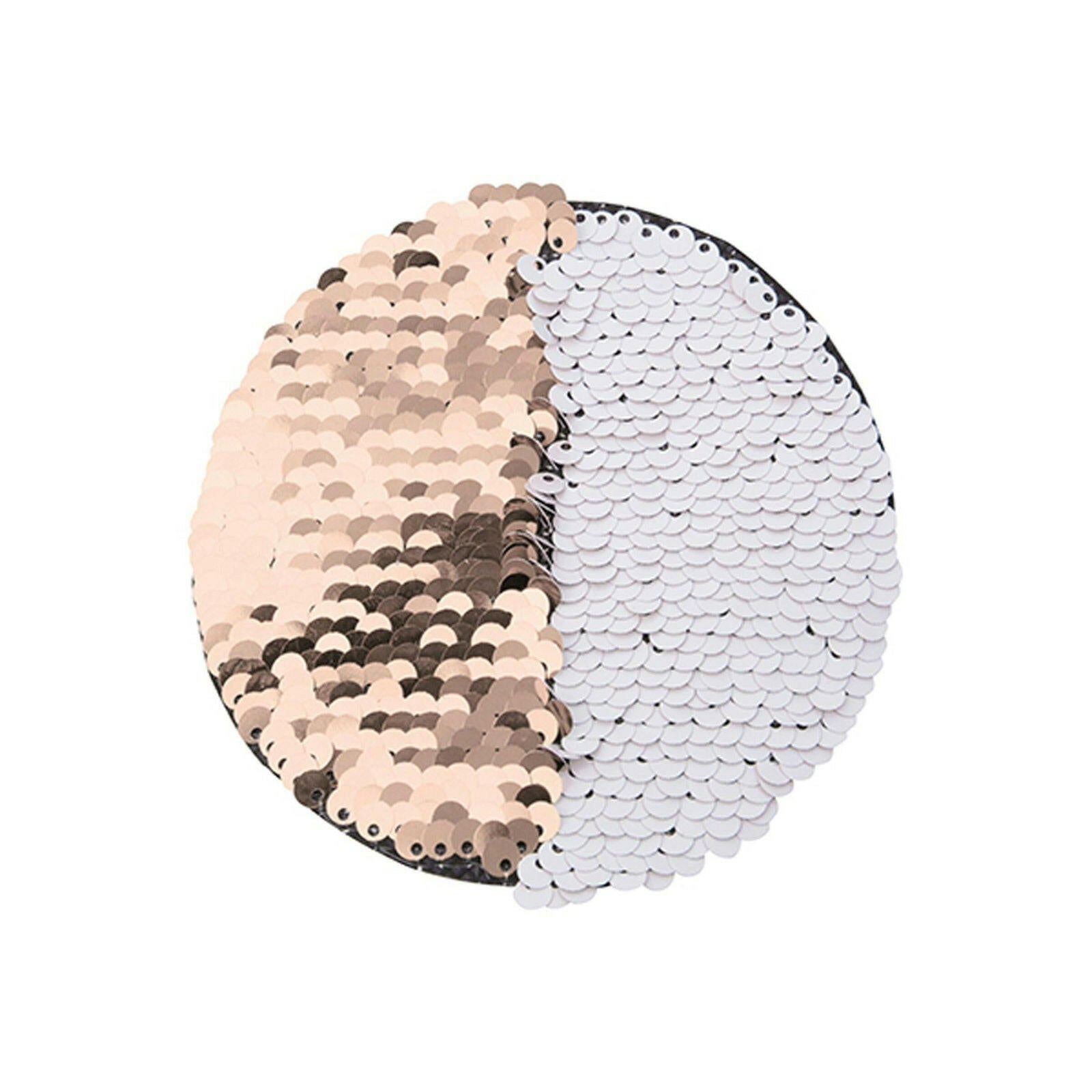 Craft Express 2 Pack 7" Round Sequin Sublimation Patches.