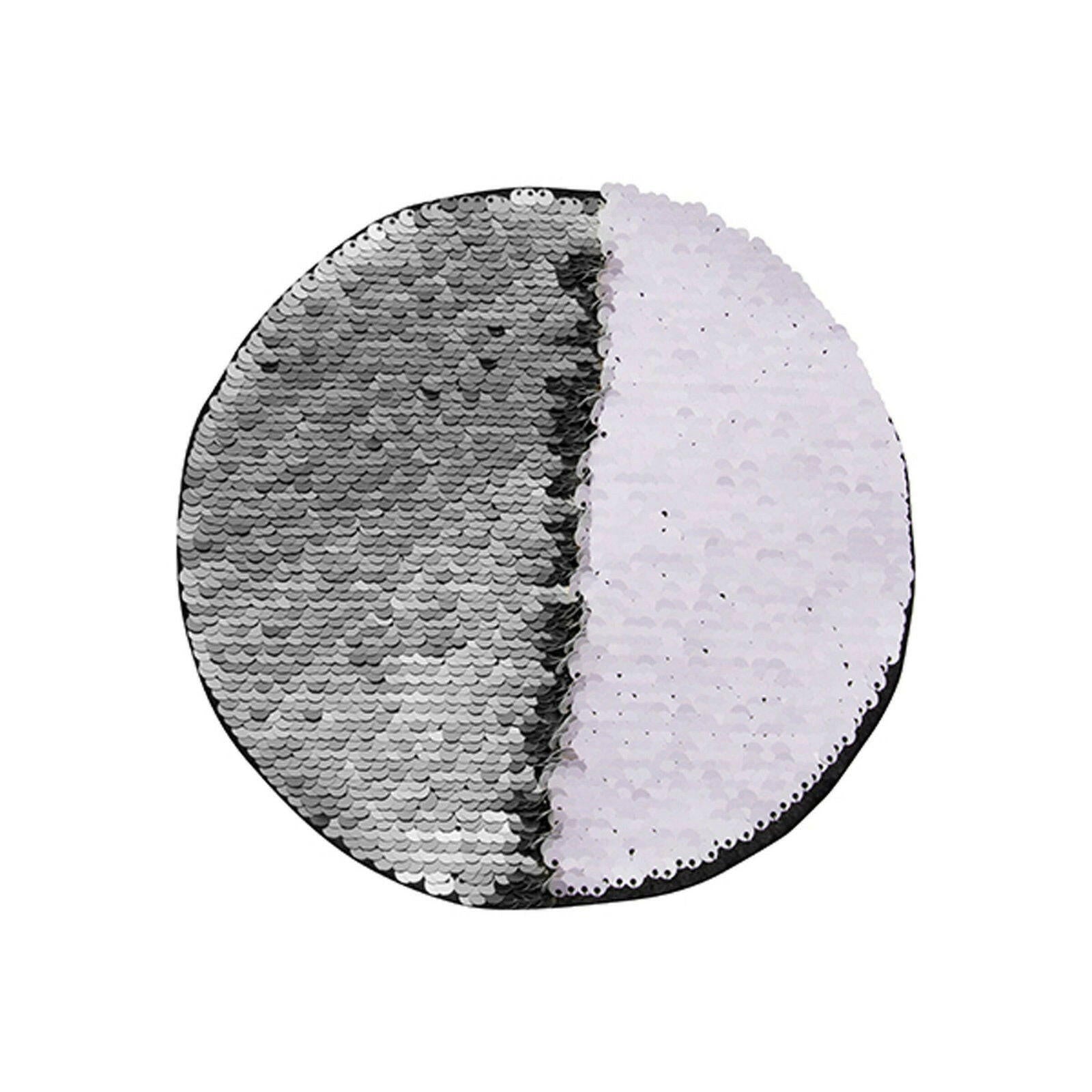 Craft Express 2 Pack 7" Round Sequin Sublimation Patches.