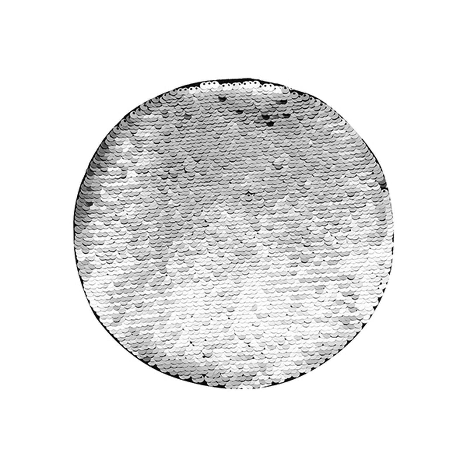 Craft Express 2 Pack 7" Round Sequin Sublimation Patches.