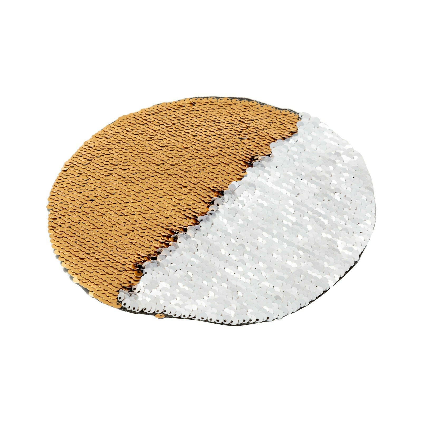 Craft Express 2 Pack 7" Round Sequin Sublimation Patches.