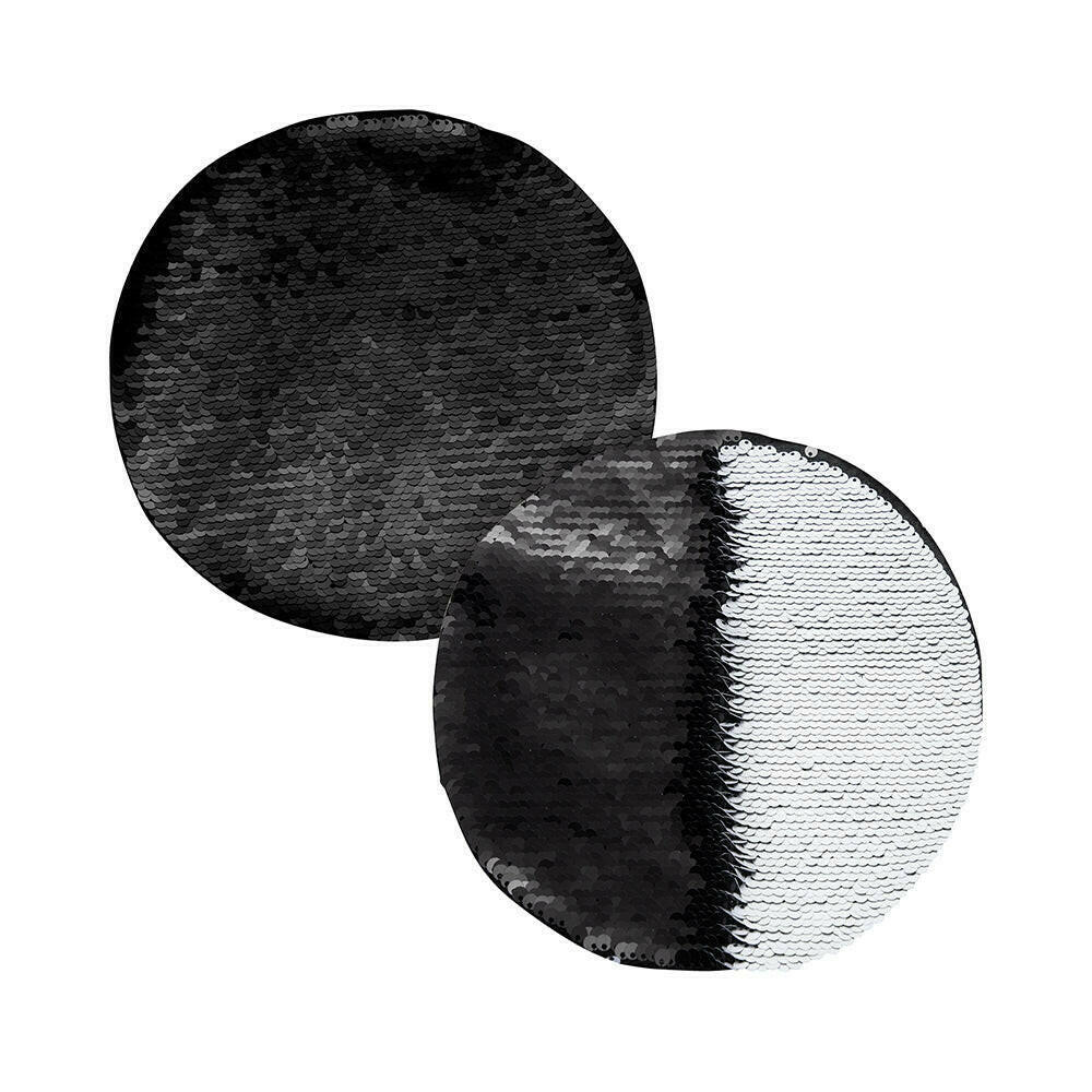 Craft Express 2 Pack 7" Round Sequin Sublimation Patches.
