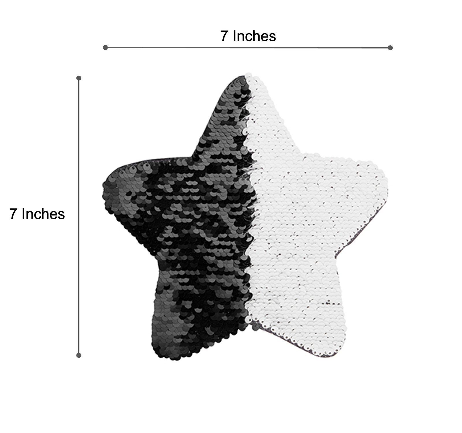 7" Star Sequin Sublimation Patches - 2 Pack - Craft Express - - 7" Star Sequin Sublimation Patches - 2 Pack - Craft Express -