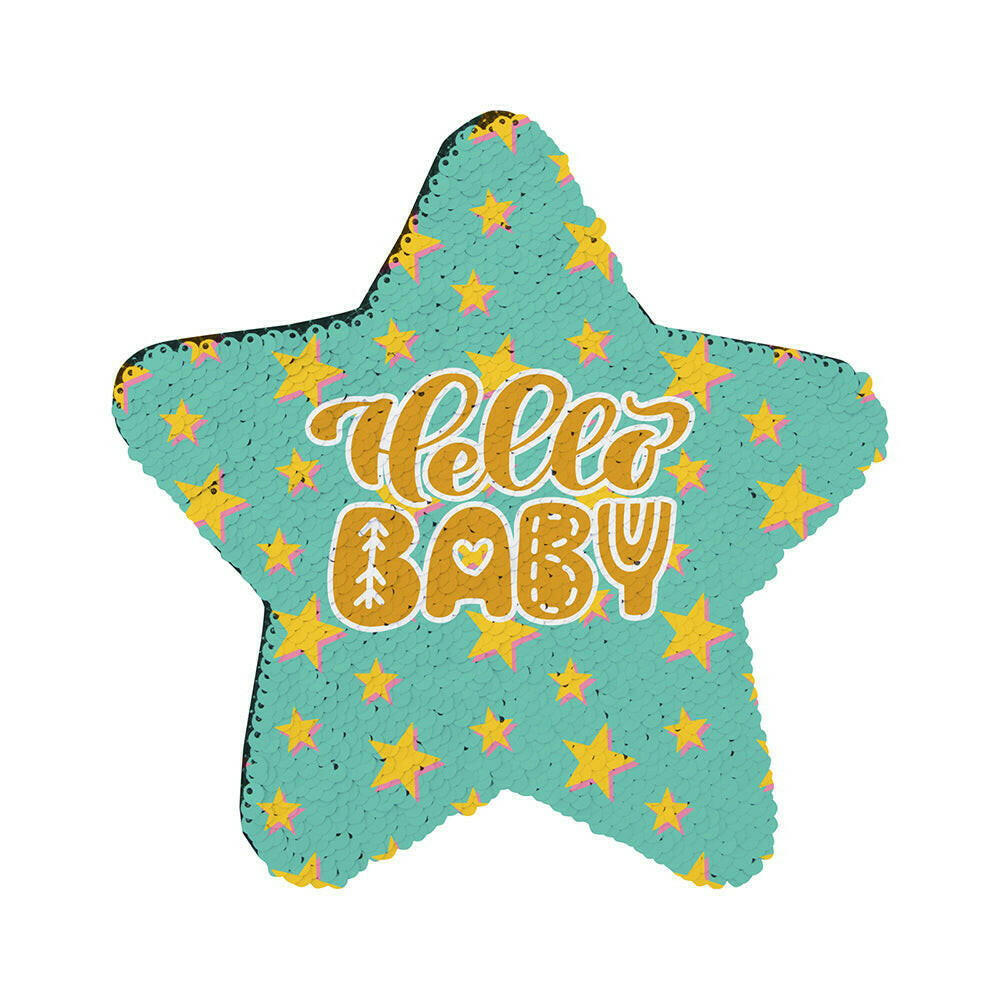 Craft Express 2 Pack 7" Star Sequin Sublimation Patches.