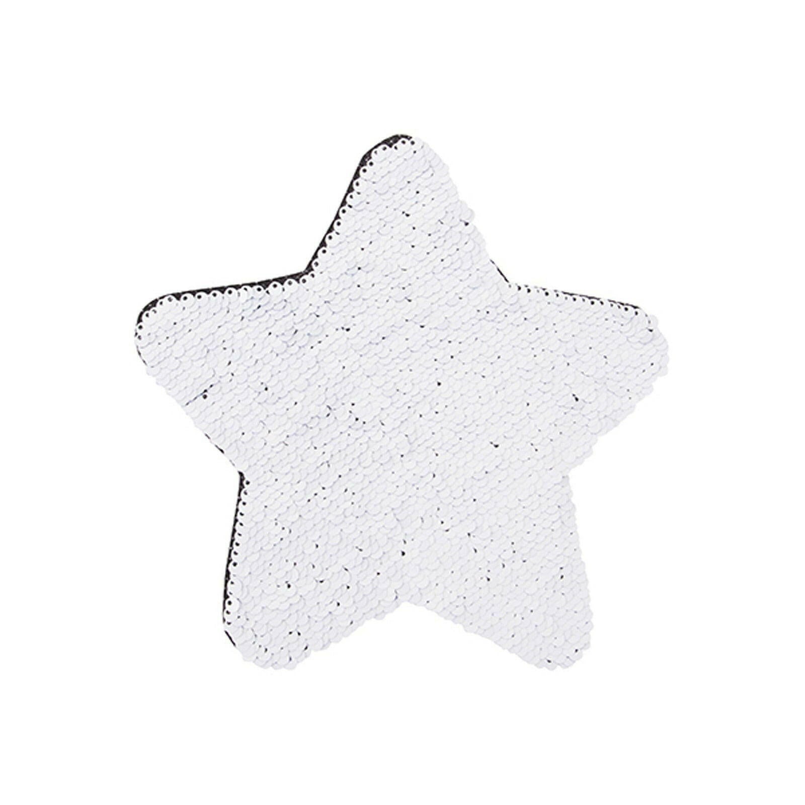 Craft Express 2 Pack 7" Star Sequin Sublimation Patches.