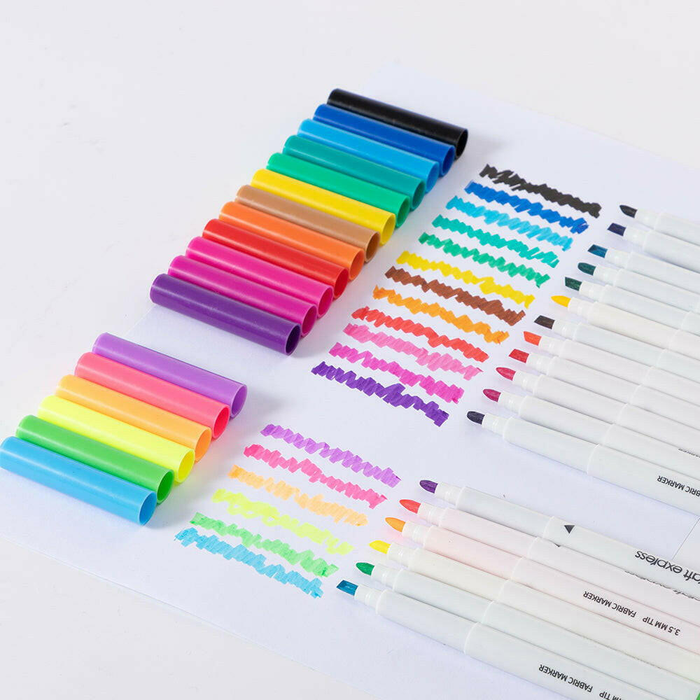 Craft Express 18 Pack Assorted Sublimation Markers – Dual Tip, Permanent Ink Pens.