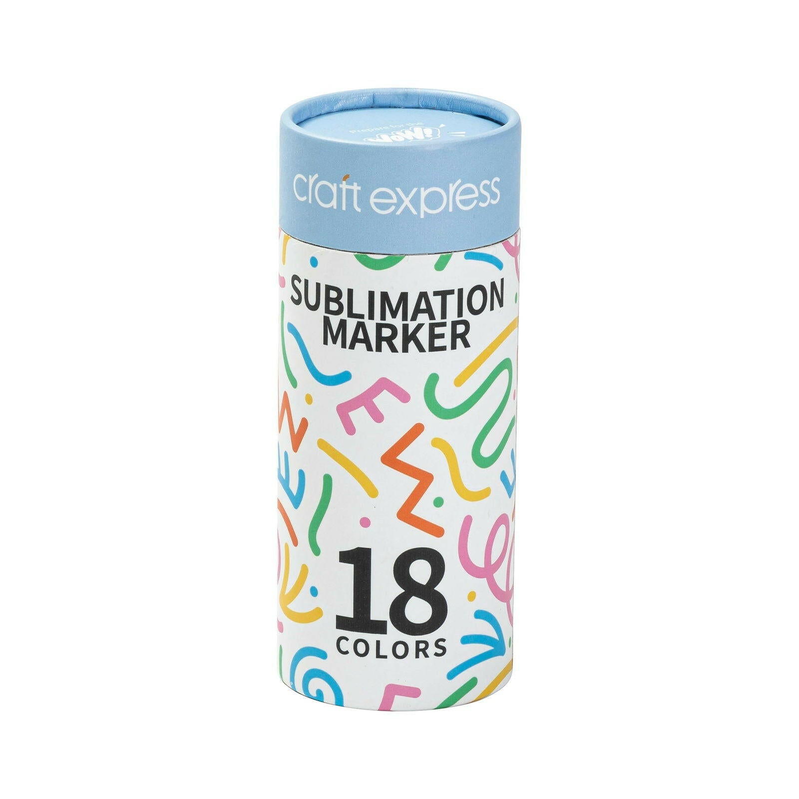 Craft Express 18-Pack Joy Sublimation Markers – Assorted Dual-Tip Colors.