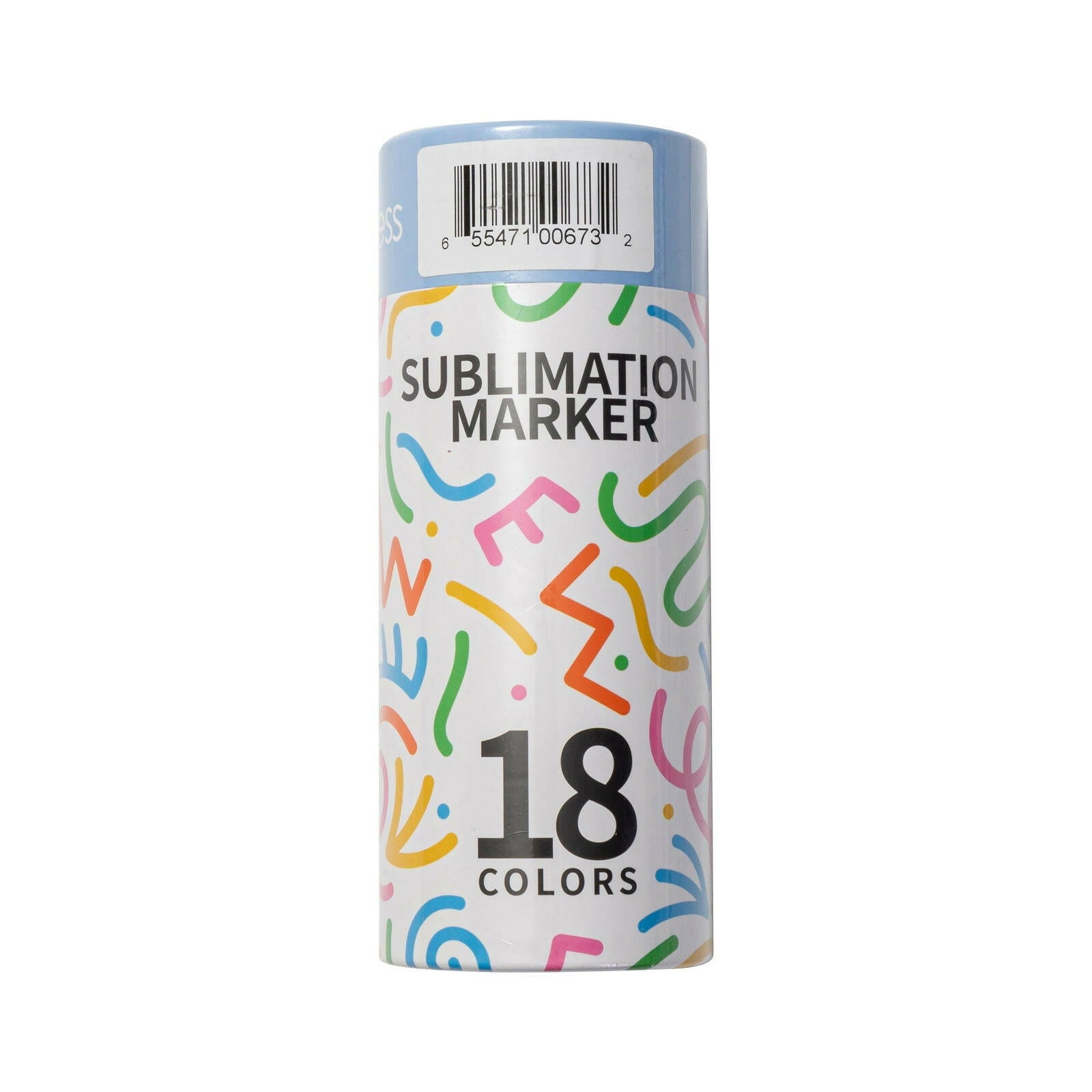 Craft Express 18-Pack Joy Sublimation Markers – Assorted Dual-Tip Colors.