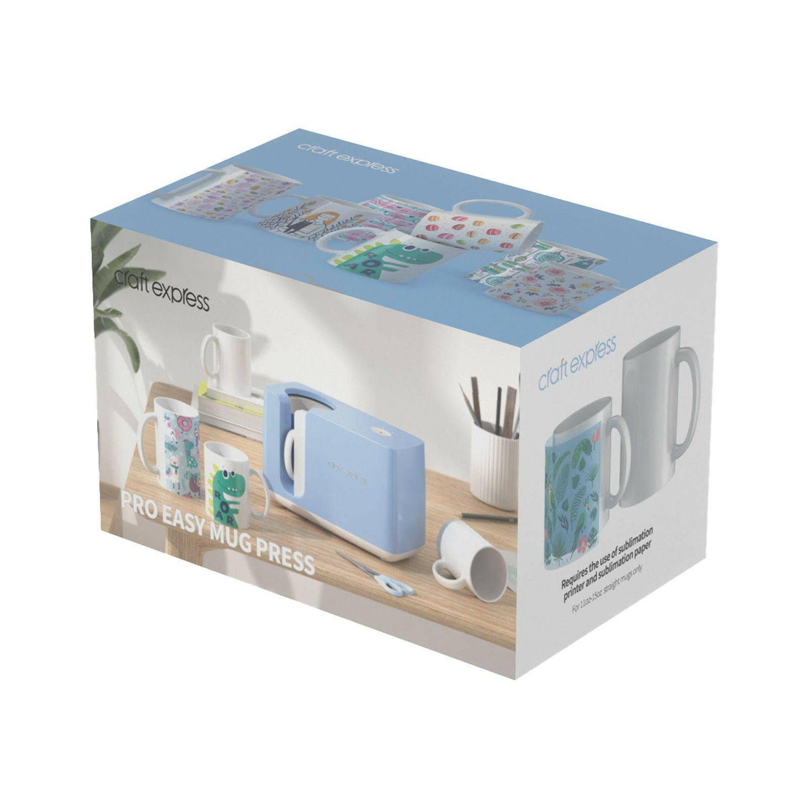 Craft Express Automatic Mug Press – Pacific Blue for 11oz & 15oz Mugs.