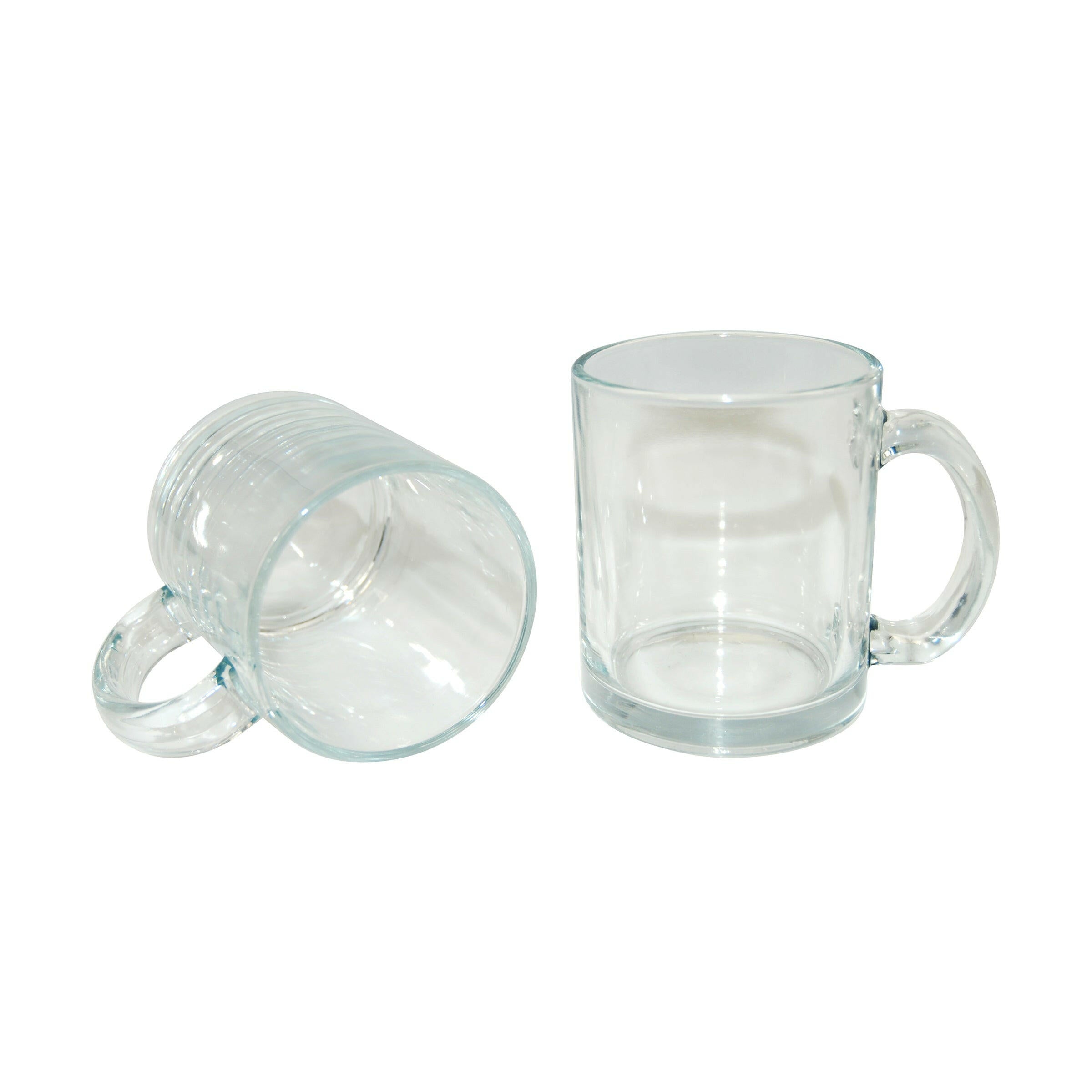 Craft Express 6 Pack 11oz Clear Glass Mug for Sublimation & Custom Gifts