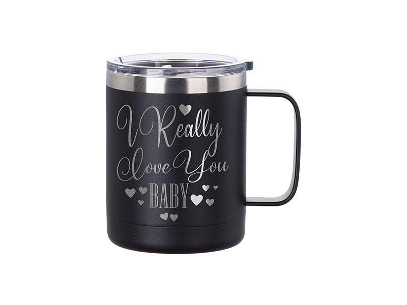 Craft Express 4 Pack 12oz Powder Coated Stainless Steel Mugs – Laser-Ready Blanks.