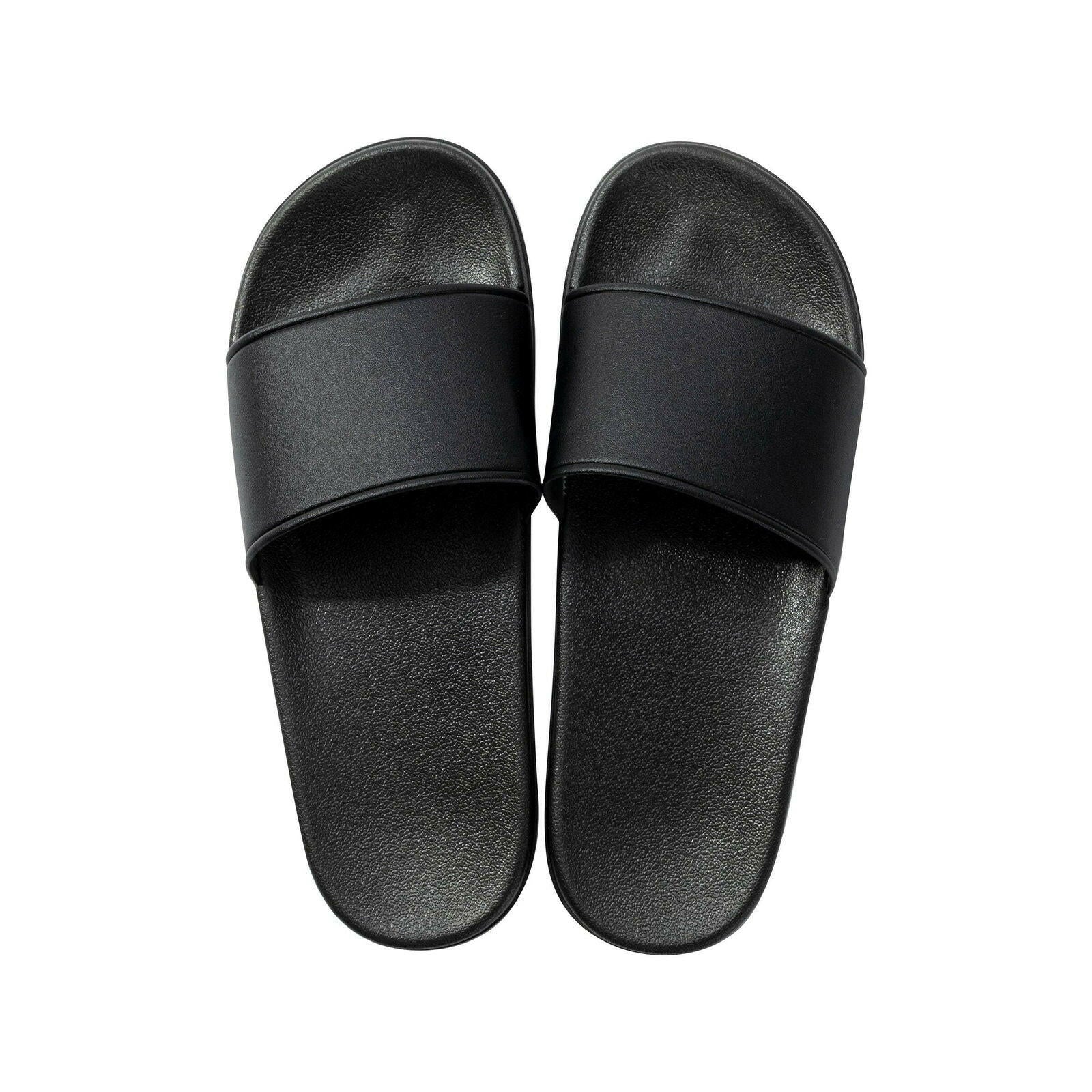 Craft Express Black DTF Sliders – Adult Size Customizable Slide Sandals.