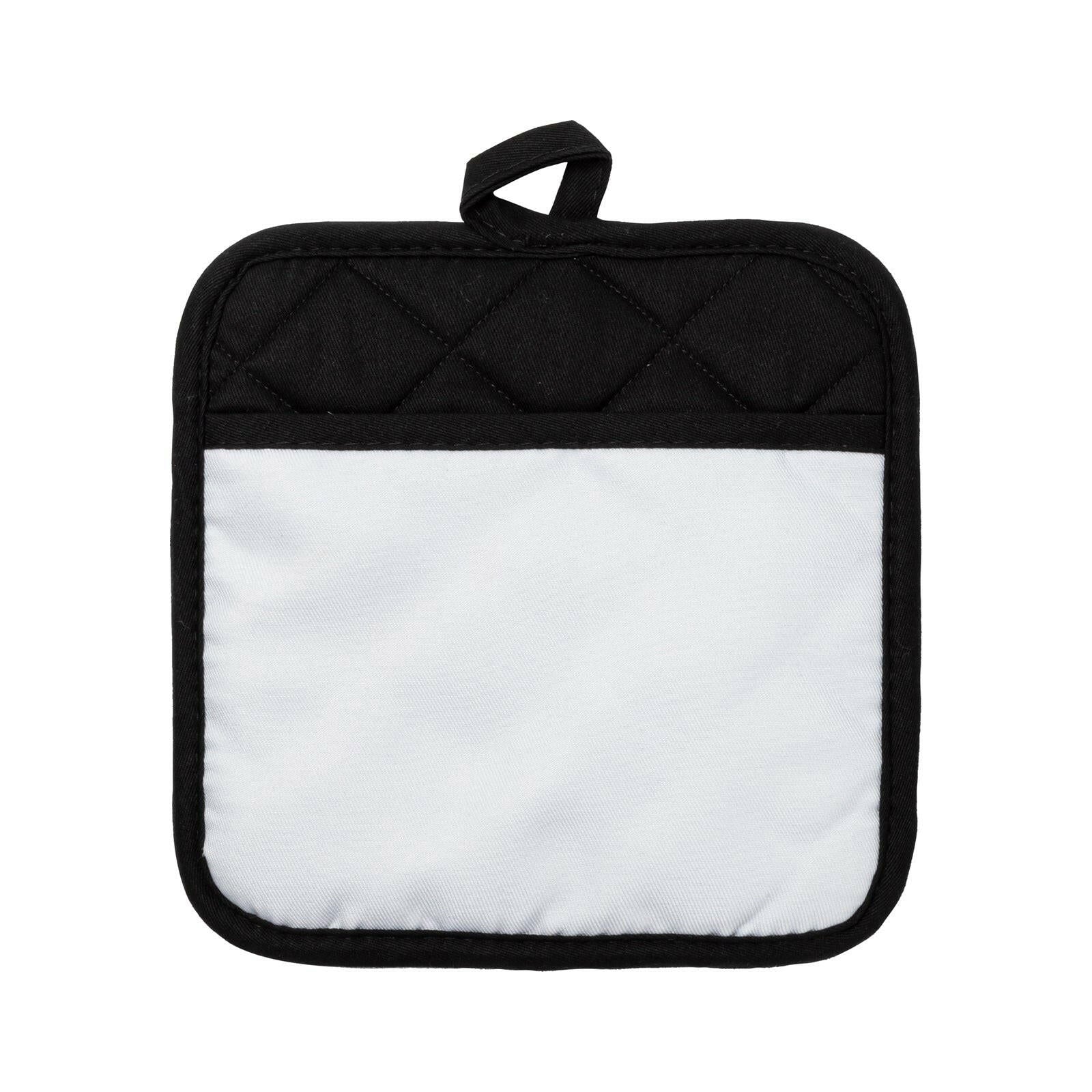 Black Sublimation Pot Holder with Pocket - 2 Pack - Craft Express - - Black Sublimation Pot Holder with Pocket - 2 Pack - Craft Express - Craft Supplies
