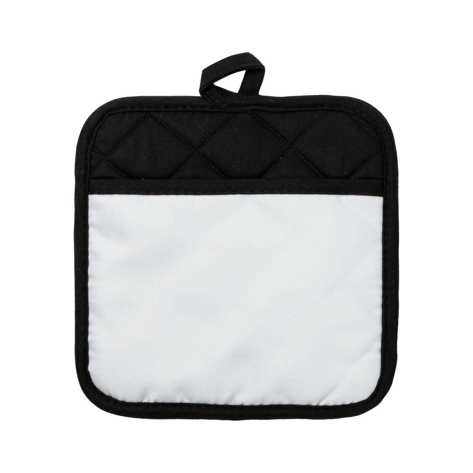 Black Sublimation Pot Holder with Pocket - 2 Pack - Craft Express - - Black Sublimation Pot Holder with Pocket - 2 Pack - Craft Express - Craft Supplies