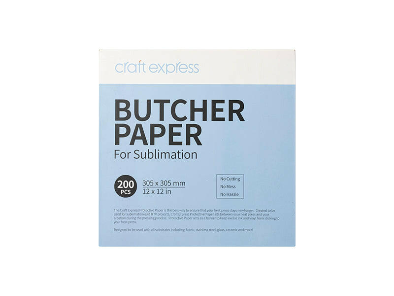 Craft Express Protective Butcher Paper – 200 Pack for Sublimation Heat Pressing.