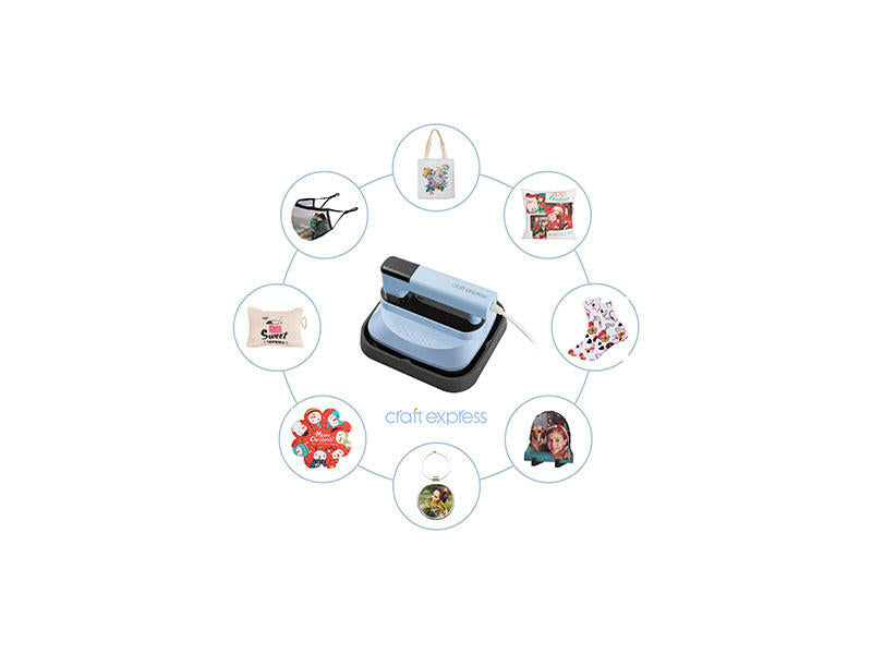 Craft Express Large Handheld Heat Press for HTV & Sublimation.