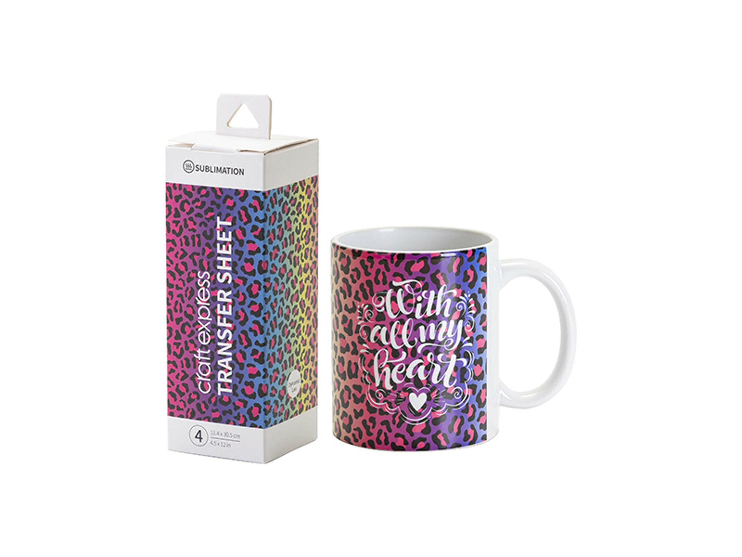 Craft Express 4 Pack 4.5x12 Sublimation Transfer Sheets.