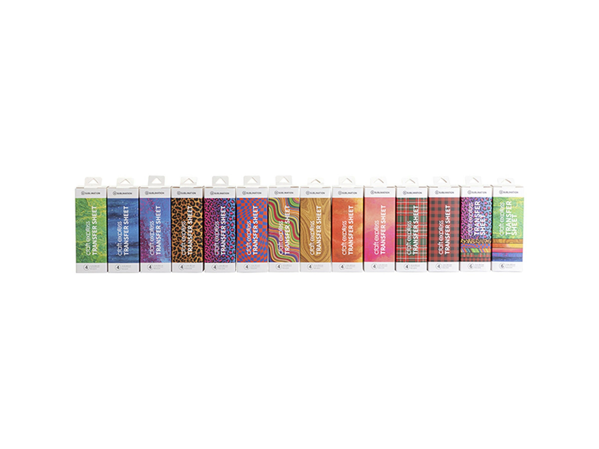 Craft Express 4 Pack 4.5x12 Sublimation Transfer Sheets.