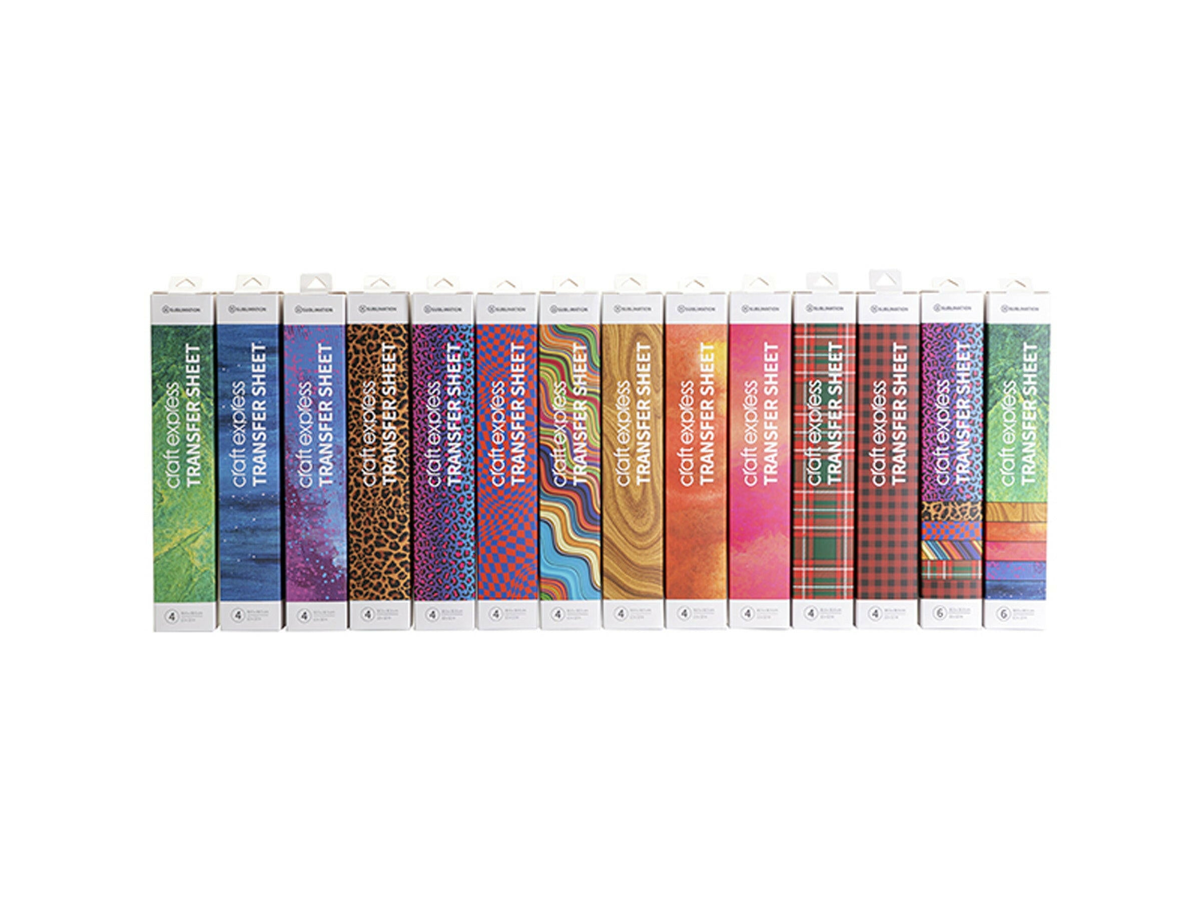 Craft Express 4 Pack 12x12 Pre-Printed Sublimation Sheets.