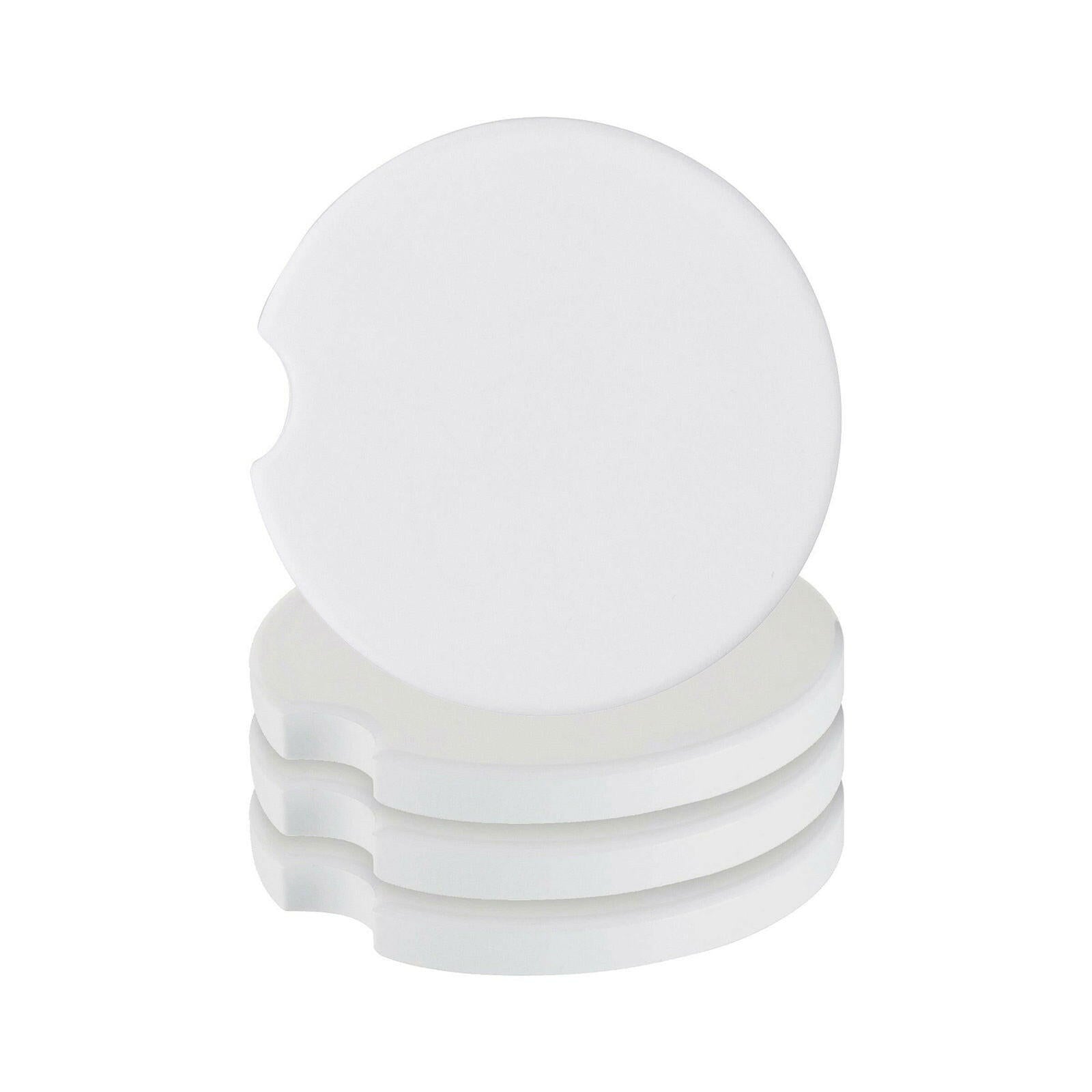 Ceramic Sublimation Car Coasters - 4 Pack - Craft Express - - Ceramic Sublimation Car Coasters - 4 Pack - Craft Express -