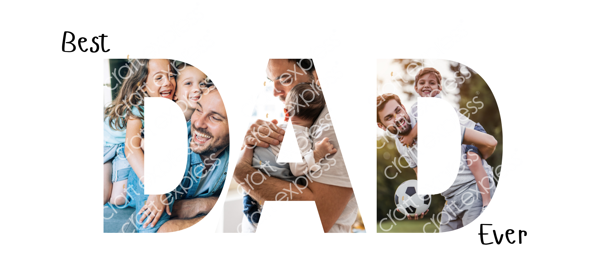 Craft Express Digital Project Card – 15oz Best Dad Ever Mug with Photo-Filled “DAD” Design