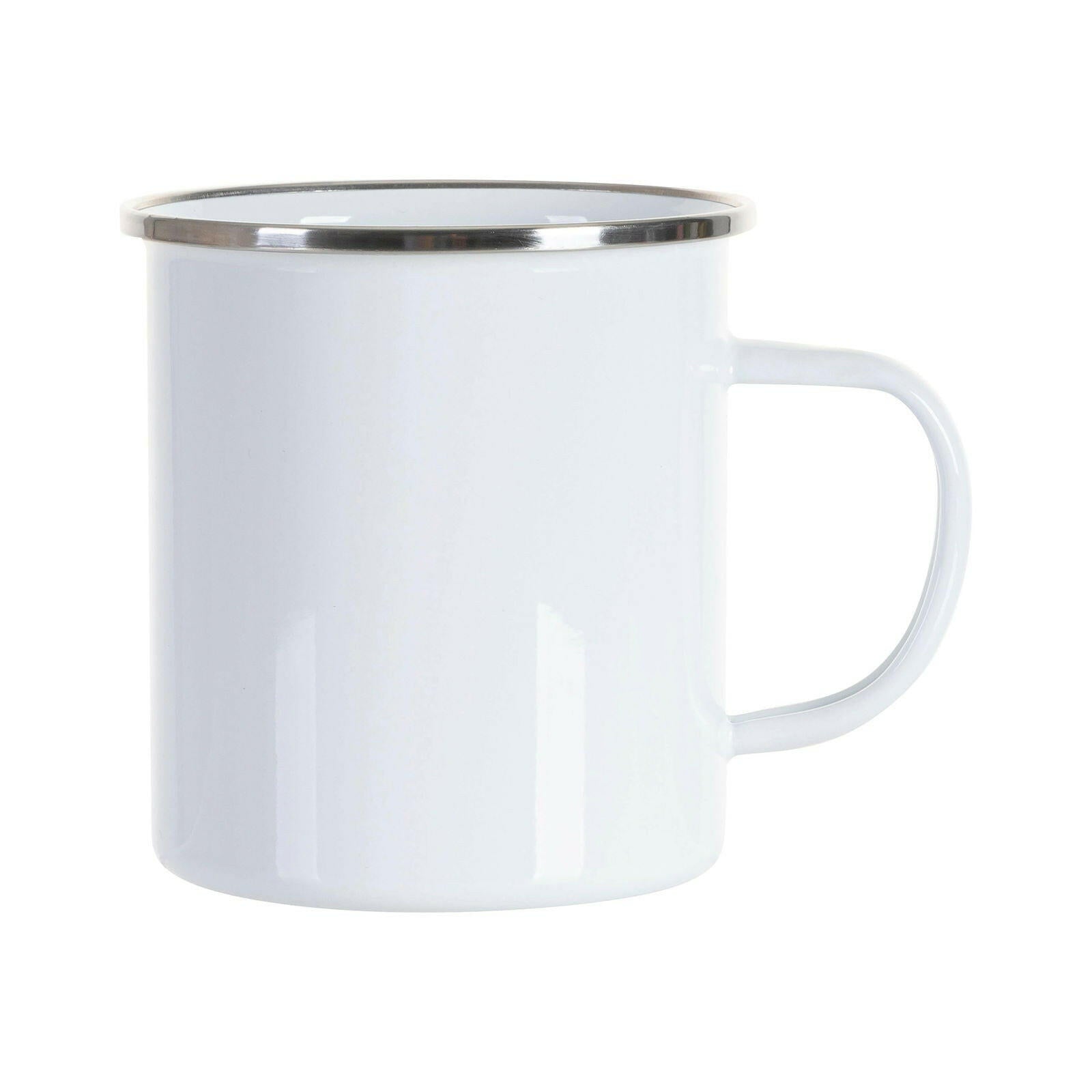 Craft Express White 17oz Camping Mug – Sublimation-Ready Enamel Mug.