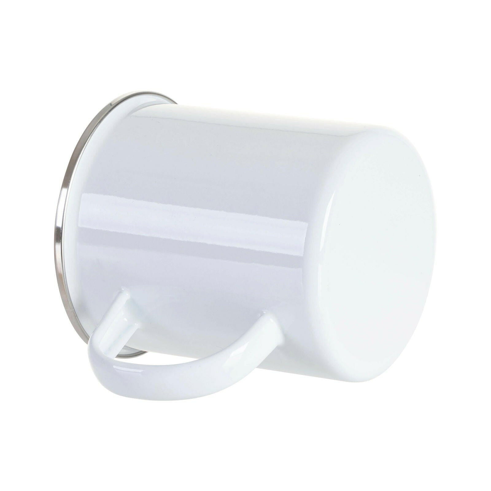 Craft Express White 17oz Camping Mug – Sublimation-Ready Enamel Mug.