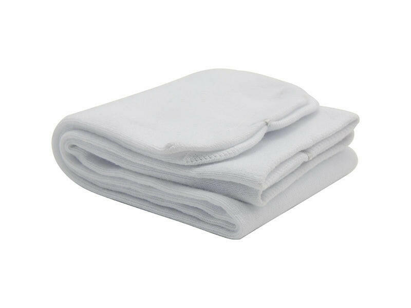 Craft Express 1 Pair 17" Sublimation Tube Socks – White Polyester.