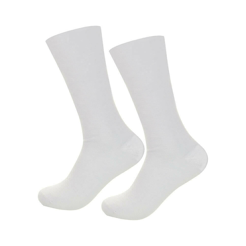 Craft Express 1 Pair 17" Sublimation Tube Socks – White Polyester.
