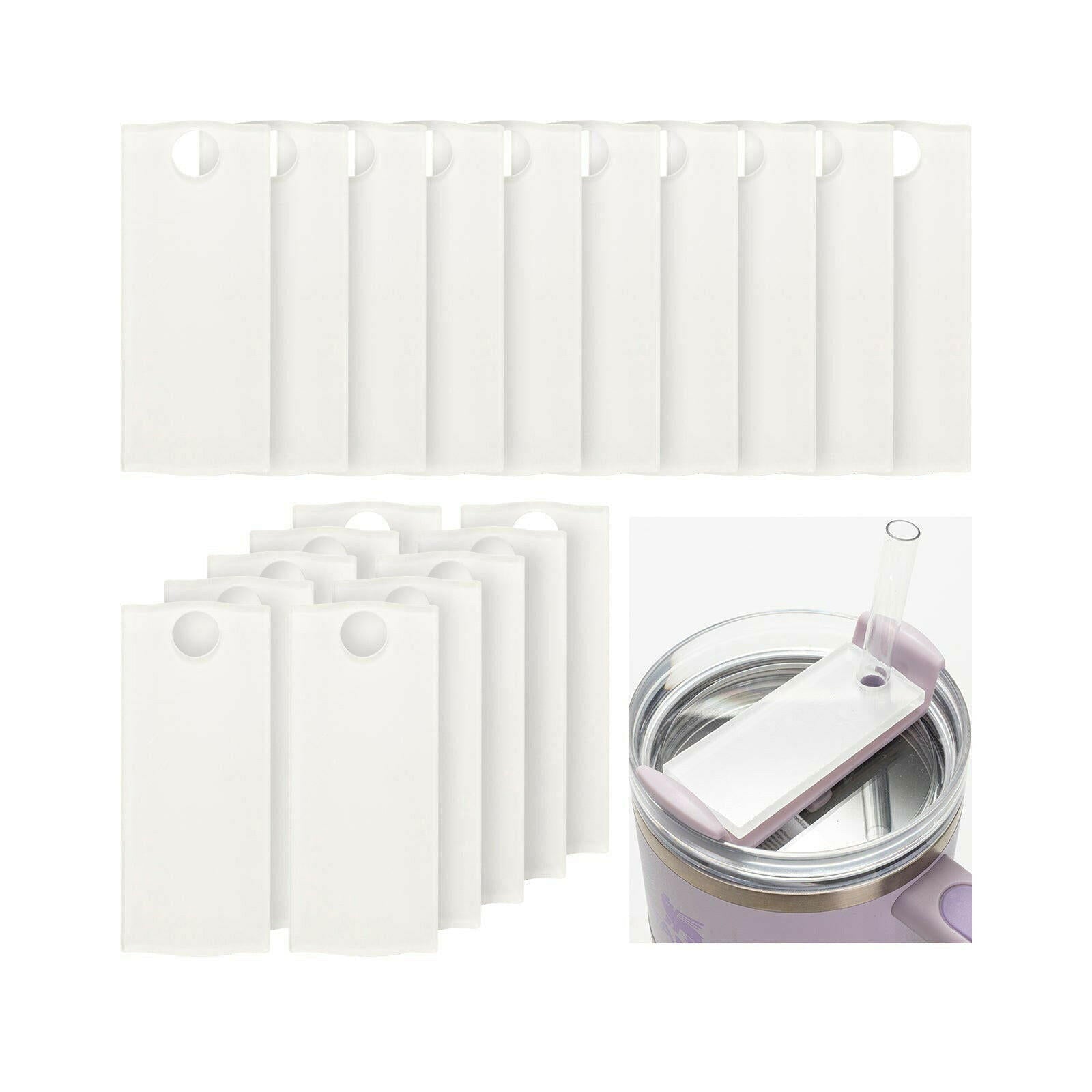 Craft Express 20 Pack 40oz Tumbler Acrylic Rectangle Name Tags - Craft Express