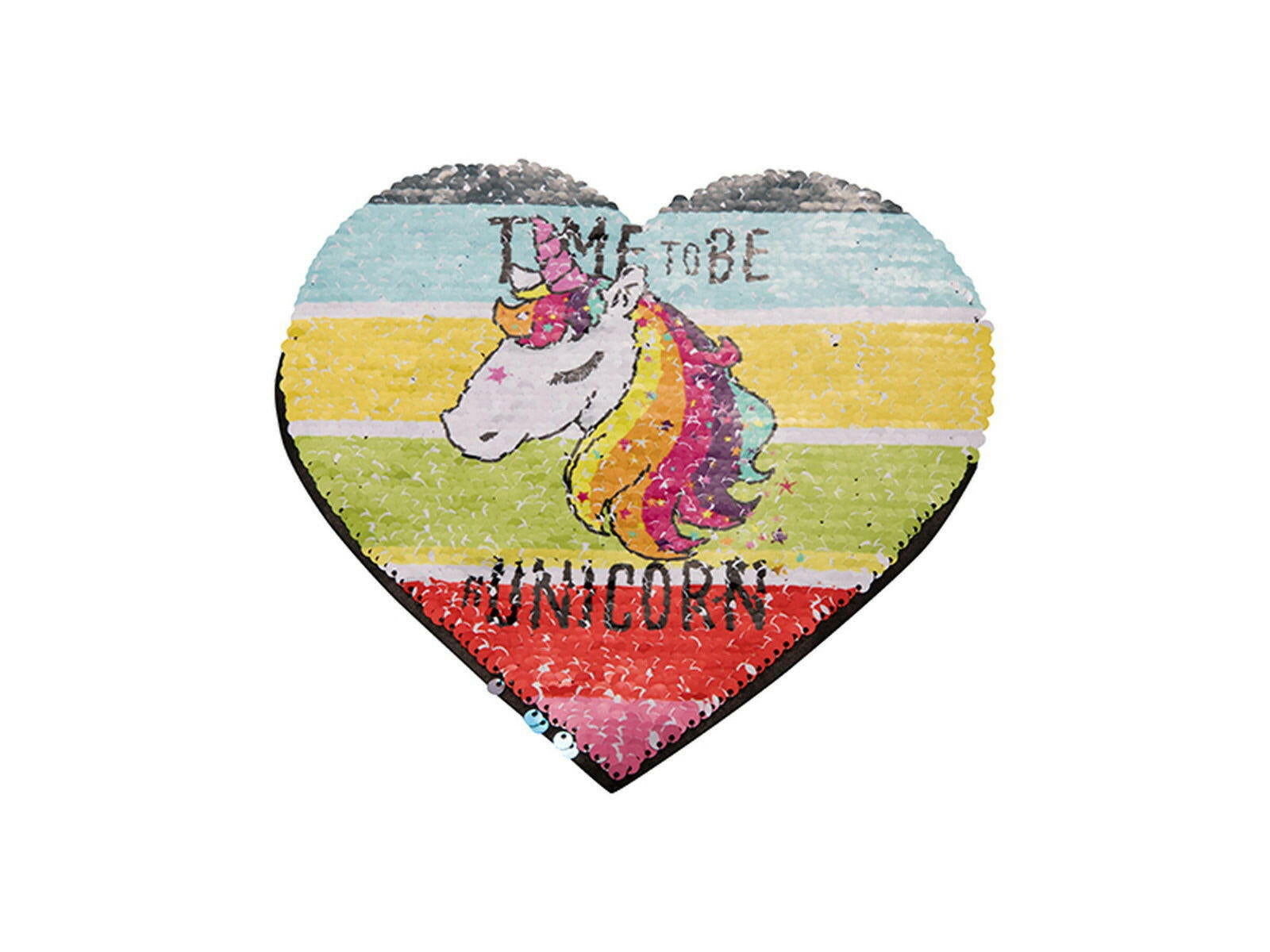 Craft Express 2 Pack Large Heart Sequin Sublimation Patches.
