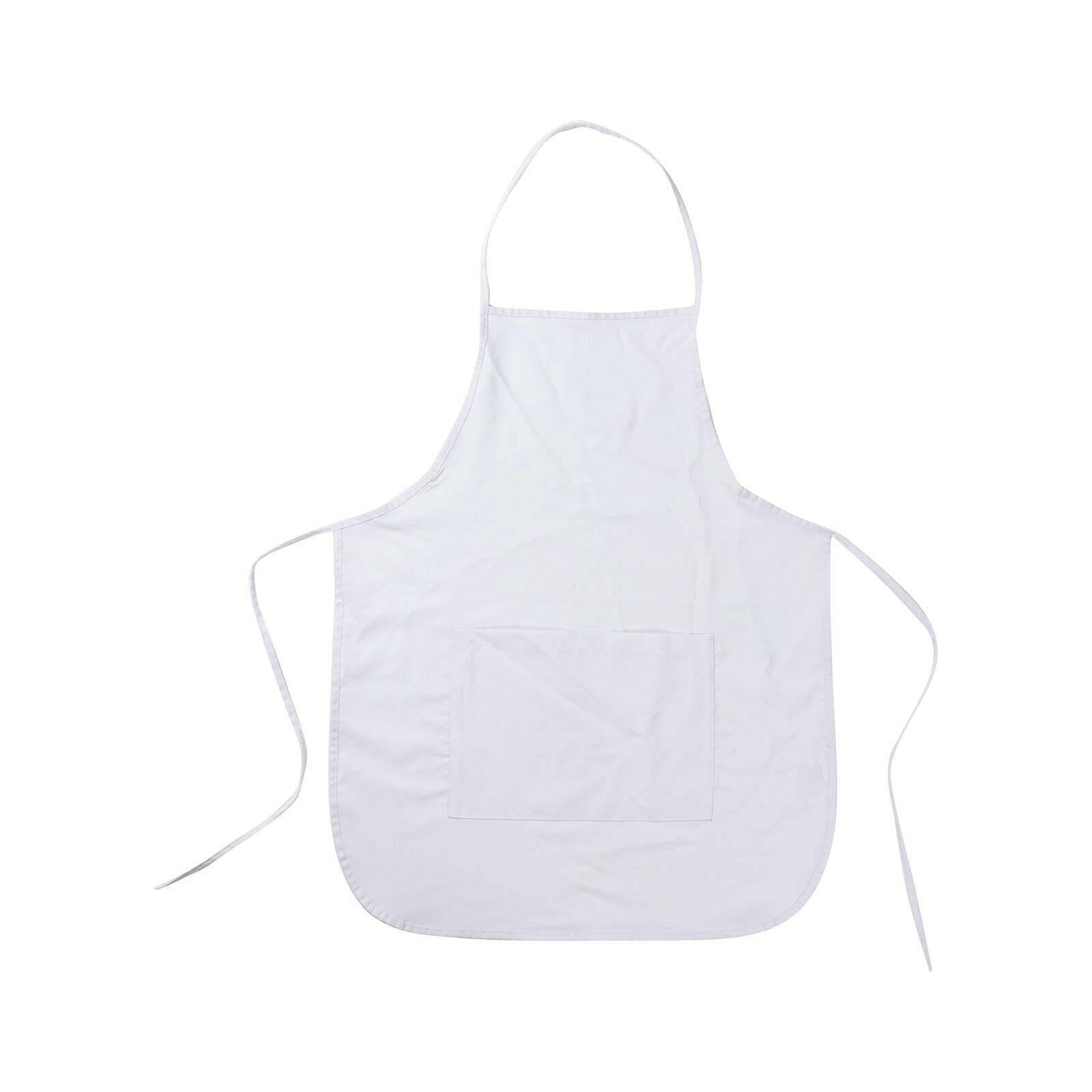 Craft Express 2 Pack White Adult Aprons With Pocket - Craft Express - - Craft Express 2 Pack White Adult Aprons With Pocket - Craft Express -