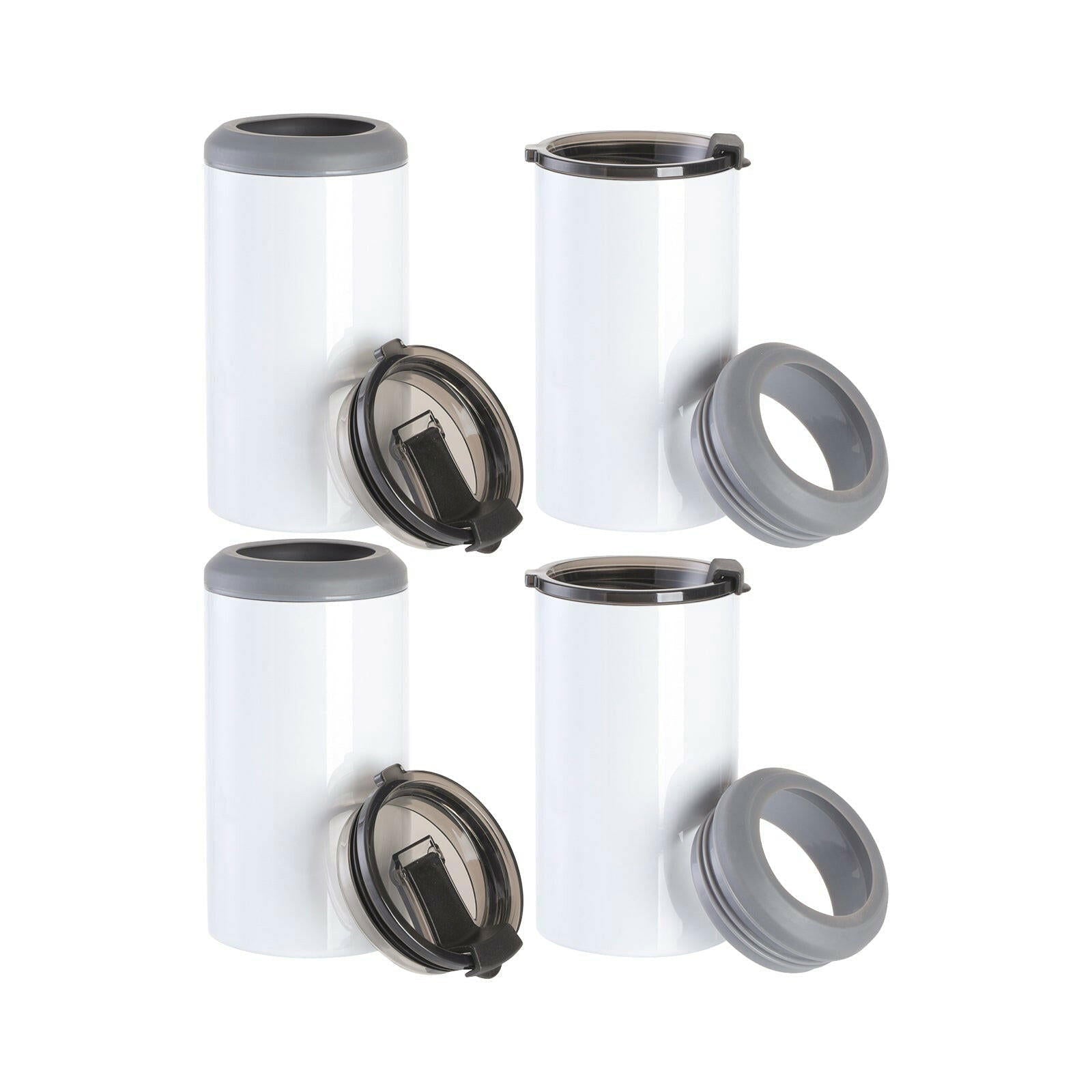 Craft Express 4 Pack 12oz 4-in-1 Stainless Steel Sublimation Can Coolers - Craft Express